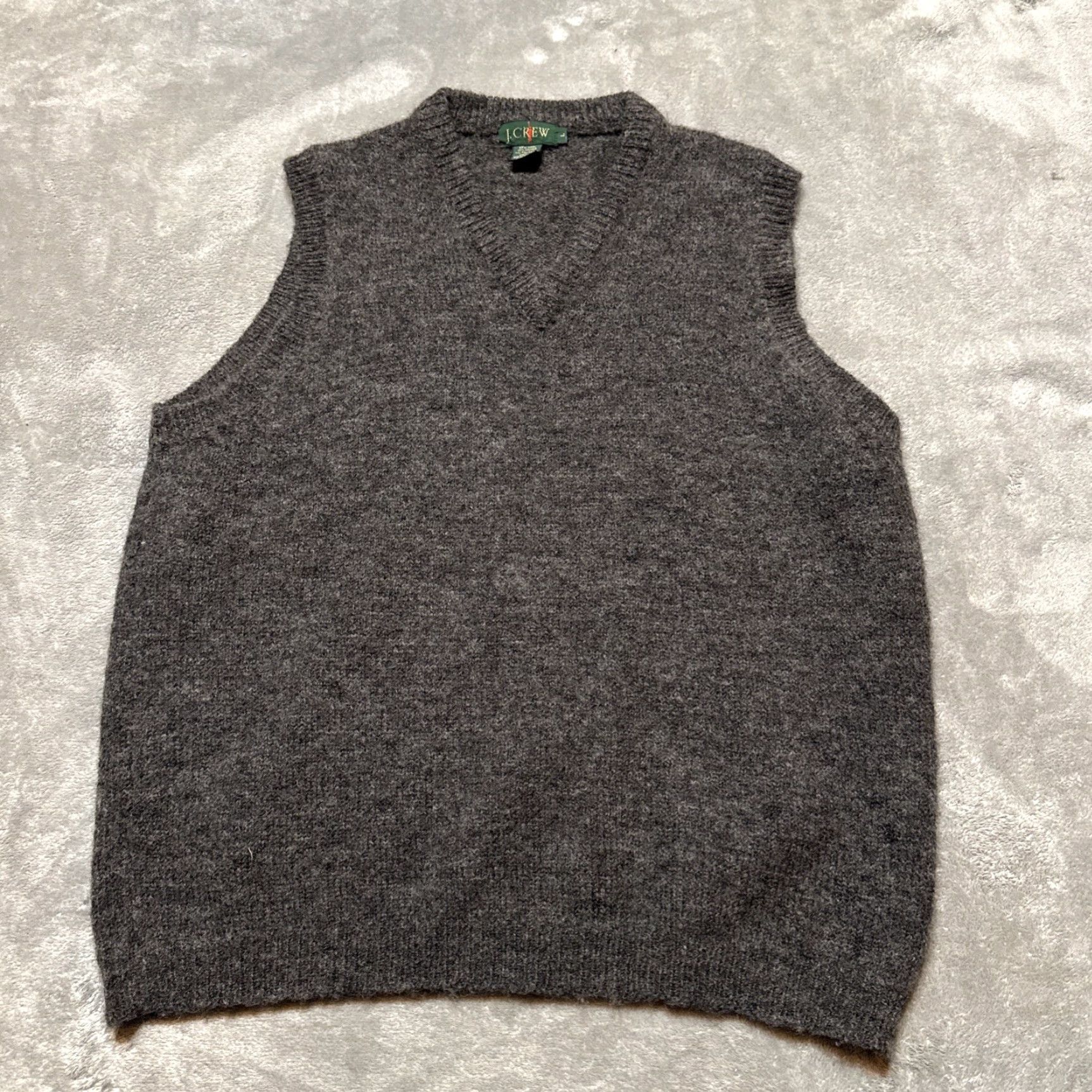 J.Crew VINTAGE J.CREW Oarsman Sweater Vest Mens L Gray Wool Mohair Blend Size US L / EU 52-54 / 3 - 2 Thumbnail