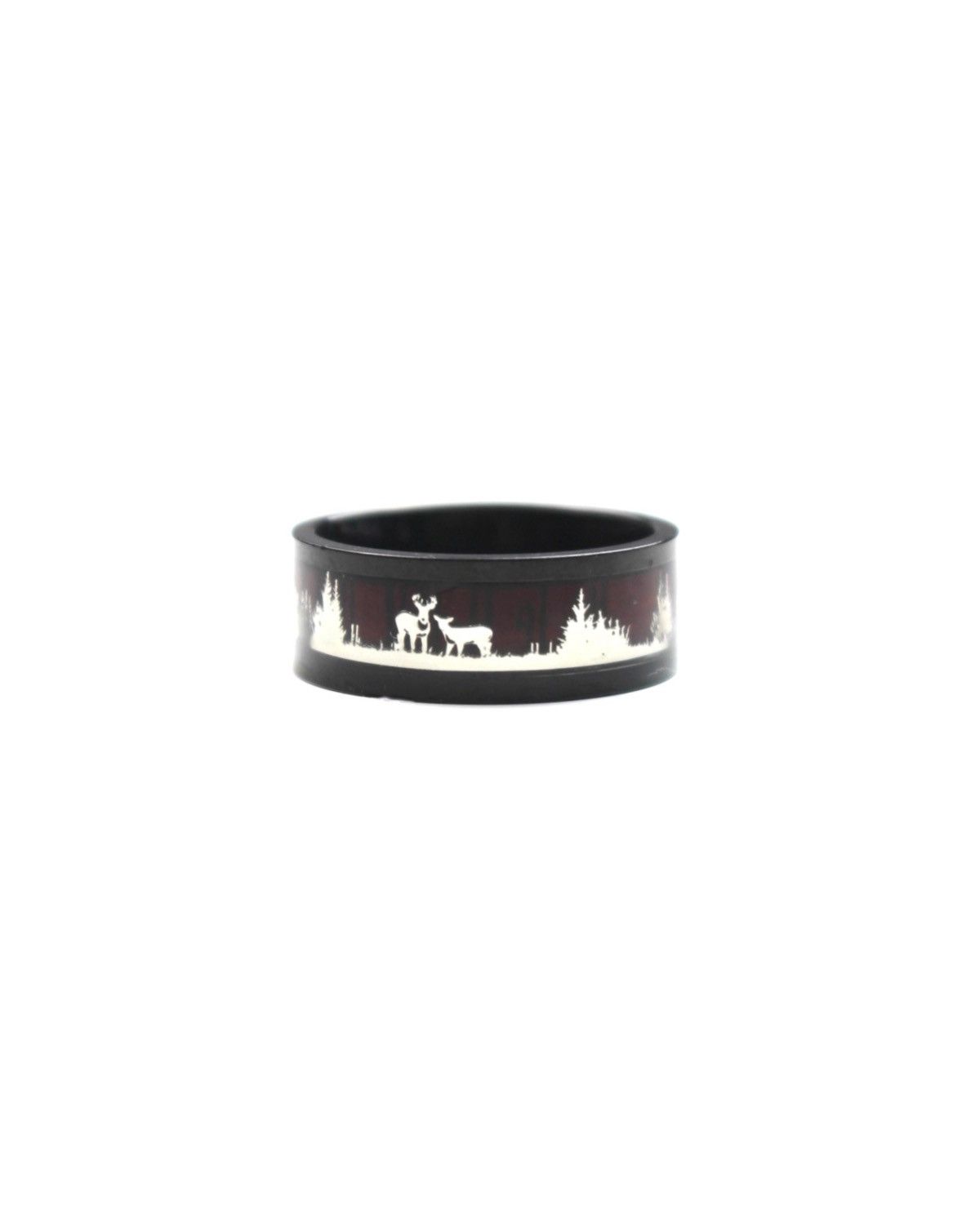 Hysteric Glamour 2000S JAPANESE MADE DEER FOREST SILHOUETTE WIDE BAND RING Size ONE SIZE - 1 Thumbnail