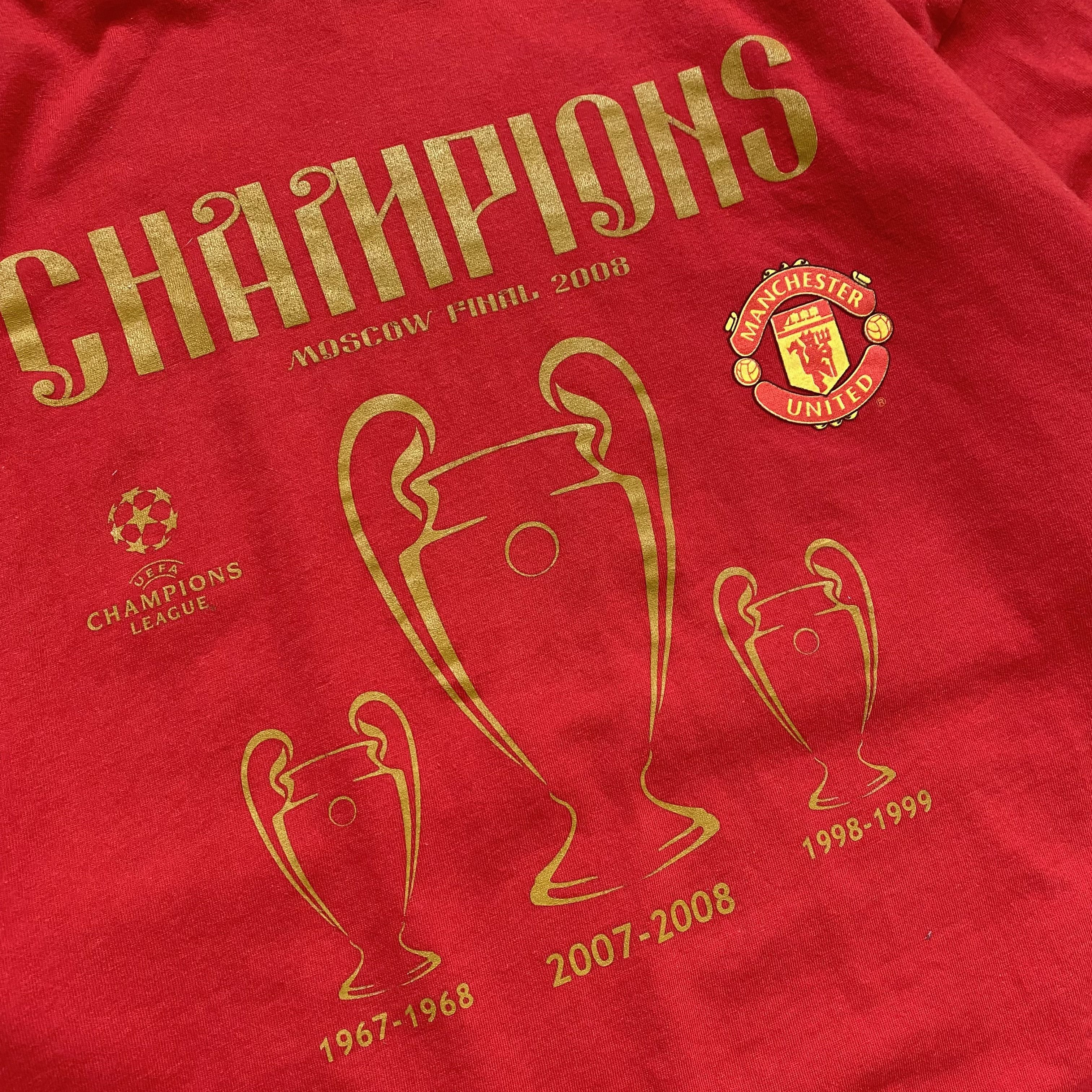 Umbro 🏆Vintage 08s Manchester united champions league Tee UEFA Size US L / EU 52-54 / 3 - 6 Thumbnail