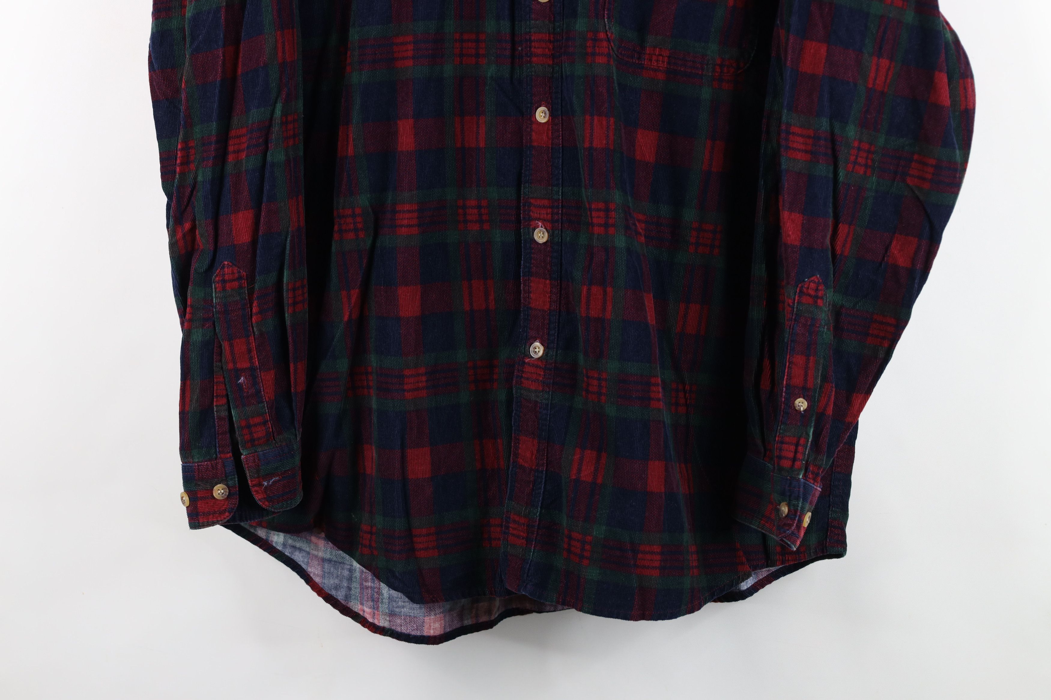 Vintage Vintage 90s Streetwear Corduroy Collared Button Down Shirt Size US L / EU 52-54 / 3 - 3 Thumbnail