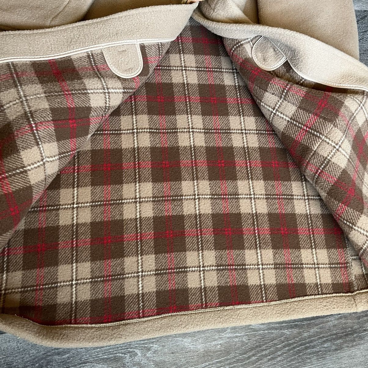 Designer × Gloverall × Vintage Vintage Gloverall The Original Duffle Coat Camel Check Beige Size XL / US 12-14 / IT 48-50 - 10 Thumbnail