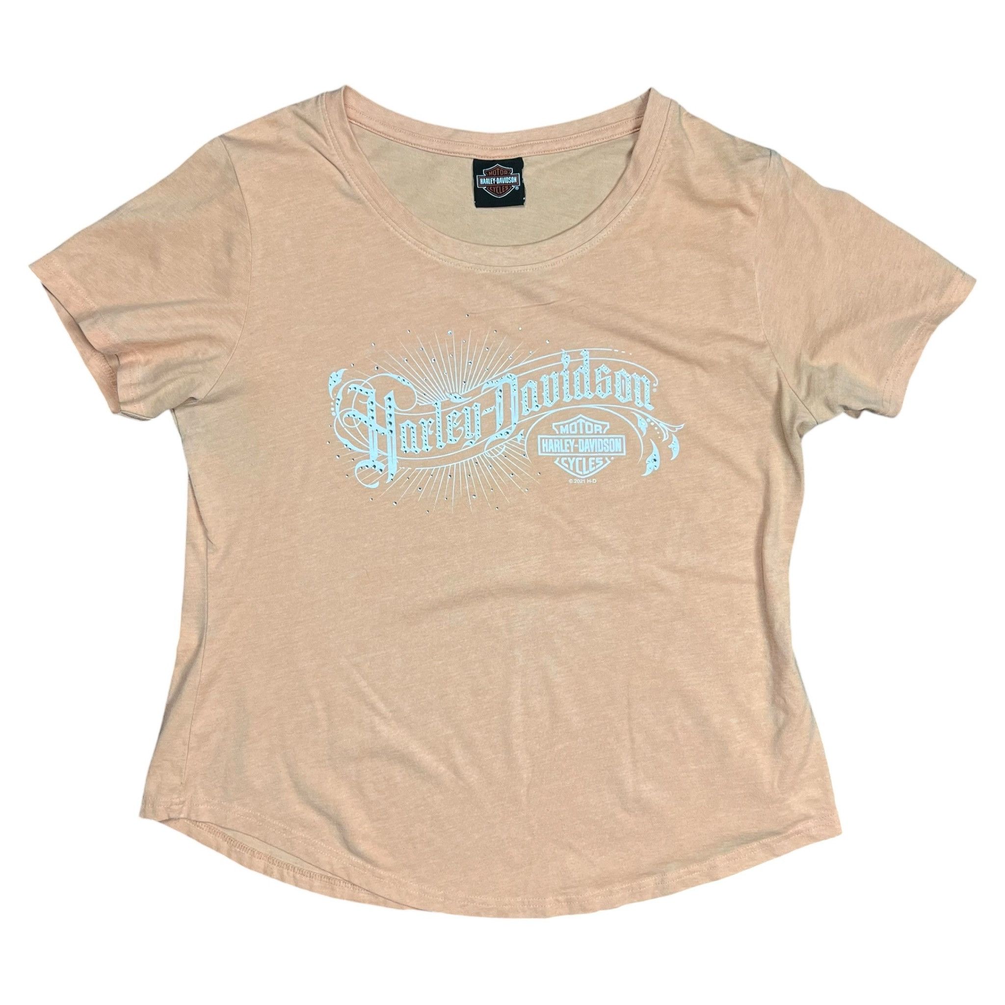 Harley Davidson Harley-Davidson Mackinaw City Rhinestone Graphic T-Shirt Size XL / US 12-14 / IT 48-50 - 1 Thumbnail