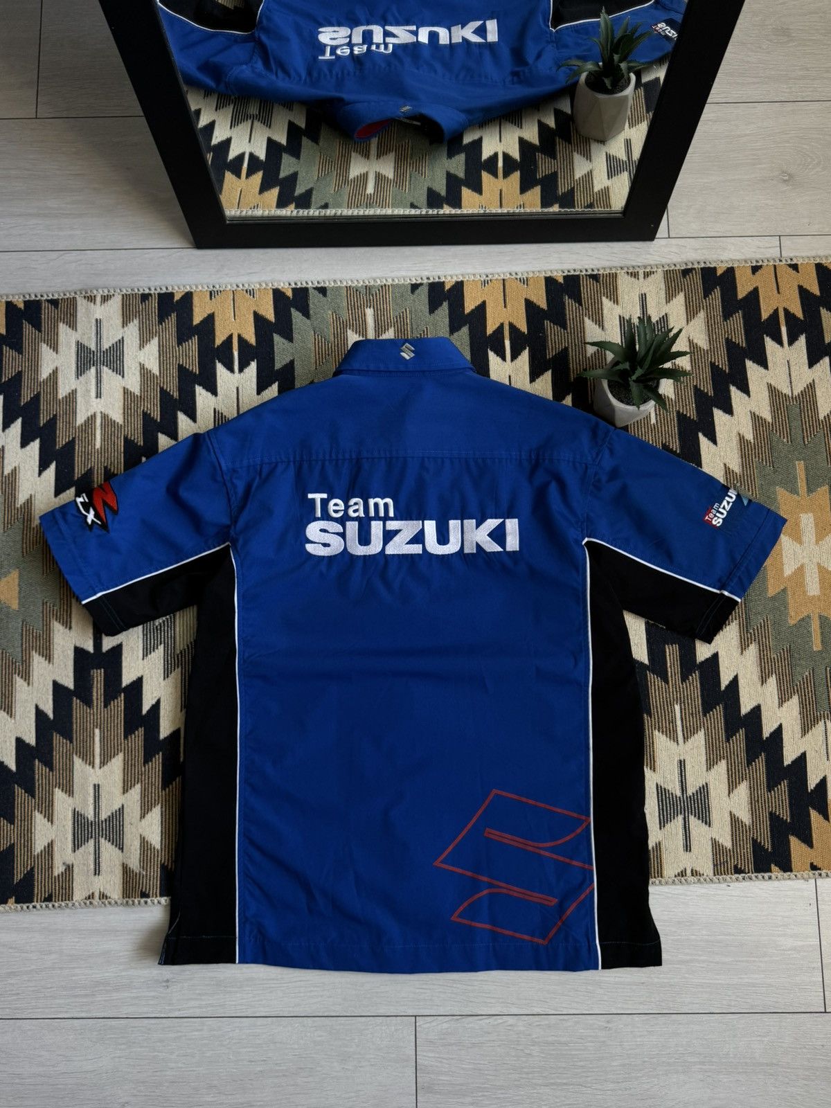 Vintage Vintage Suzuki Racing Moto Button Up Shirt Size US M / EU 48-50 / 2 - 1 Thumbnail