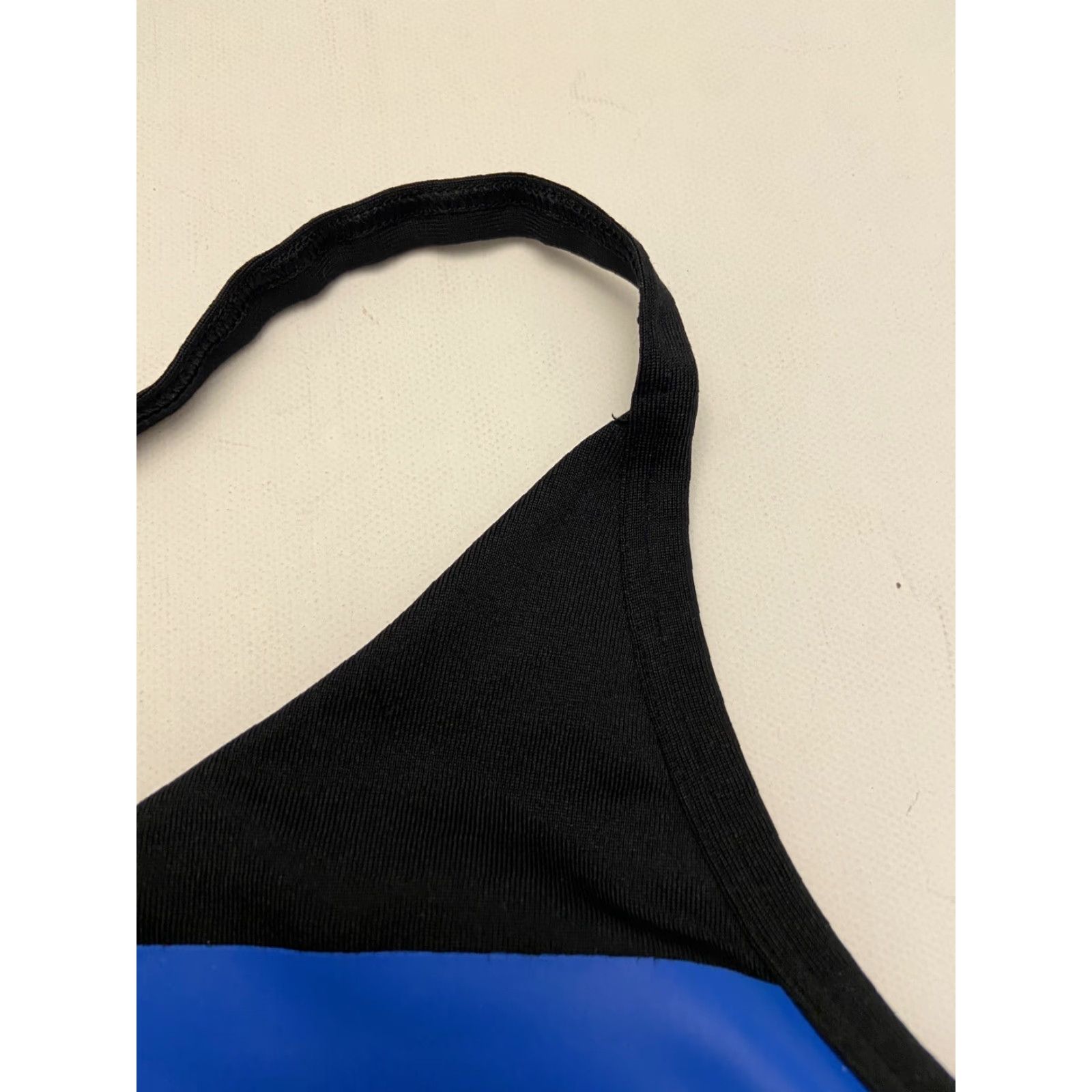 Victoria's Secret Victoria’s Secret Sports Bra Women Medium Multicolor B80 Red Black Blue Stripes Activewear Size ONE SIZE - 5 Thumbnail