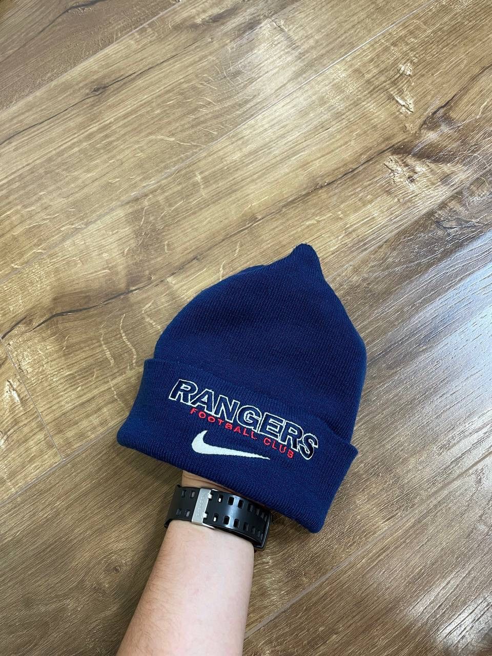 Nike × Vintage Vintage 90’s Y2K Style Nike Rangers Swoosh Logo Beanie Hat Size ONE SIZE - 1 Thumbnail