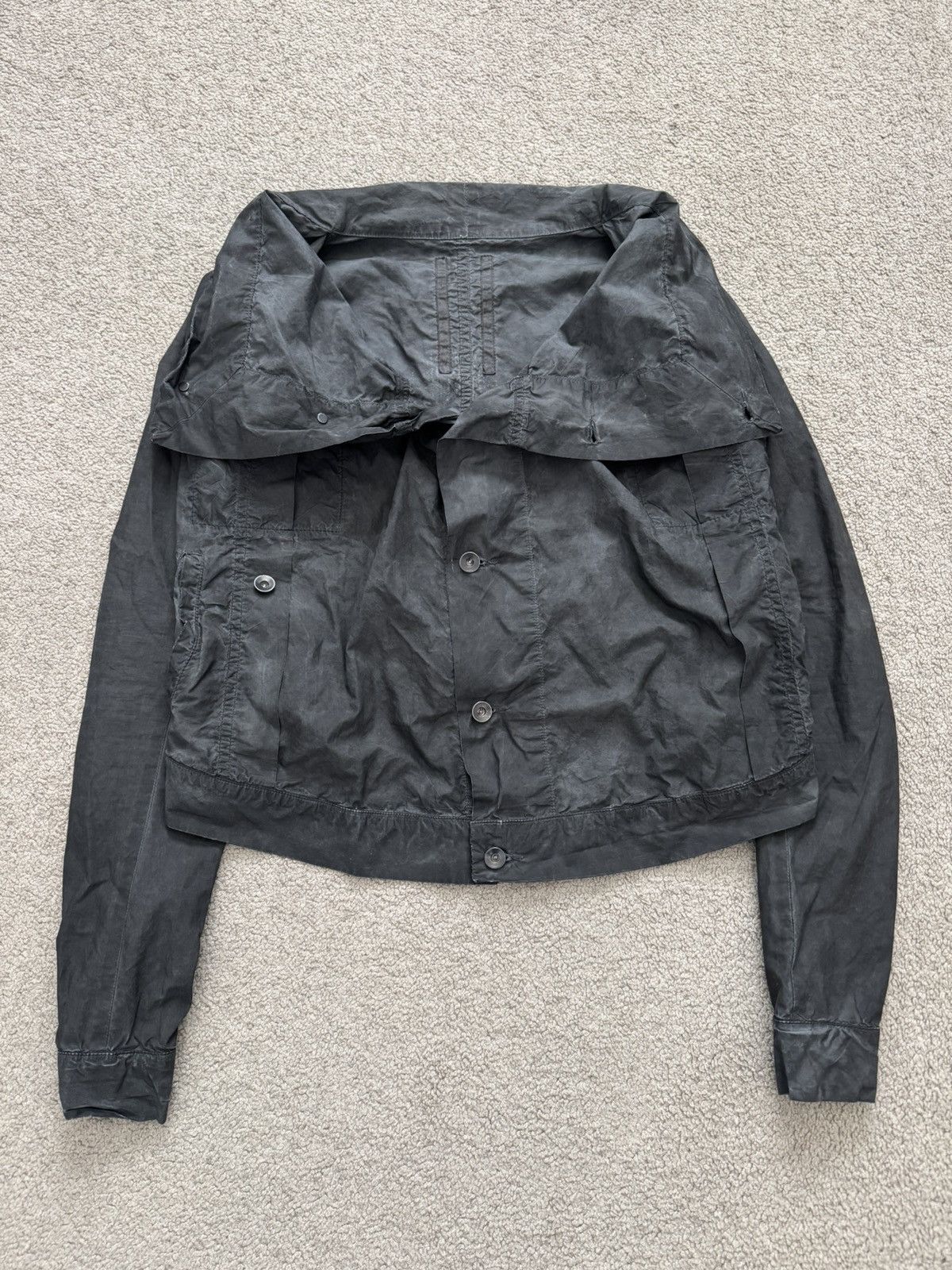 Rick Owens Drkshdw SS09 Rick Owens DRKSHDW "Strutter" High Neck Cropped Jacket Size US S / EU 44-46 / 1 - 1 Thumbnail