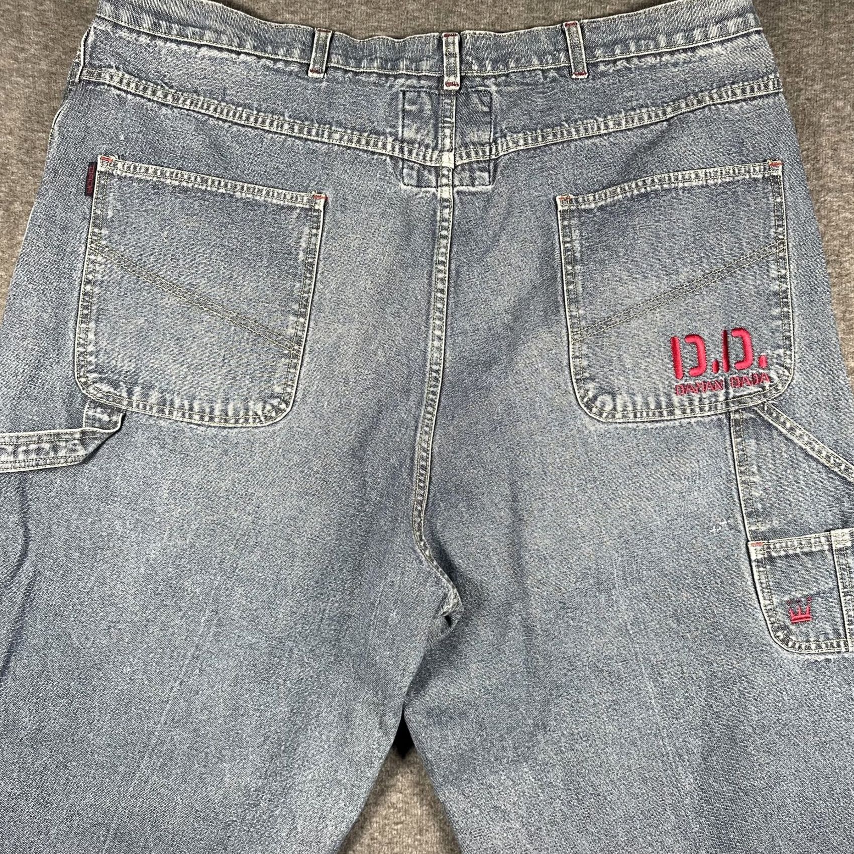 Denime VINTAGE Damani Dada Jeans Mens 43x30 Wide Leg Baggy Carpenter Hip Hop Denim Y2k Size US 44 / EU 60 - 6 Thumbnail