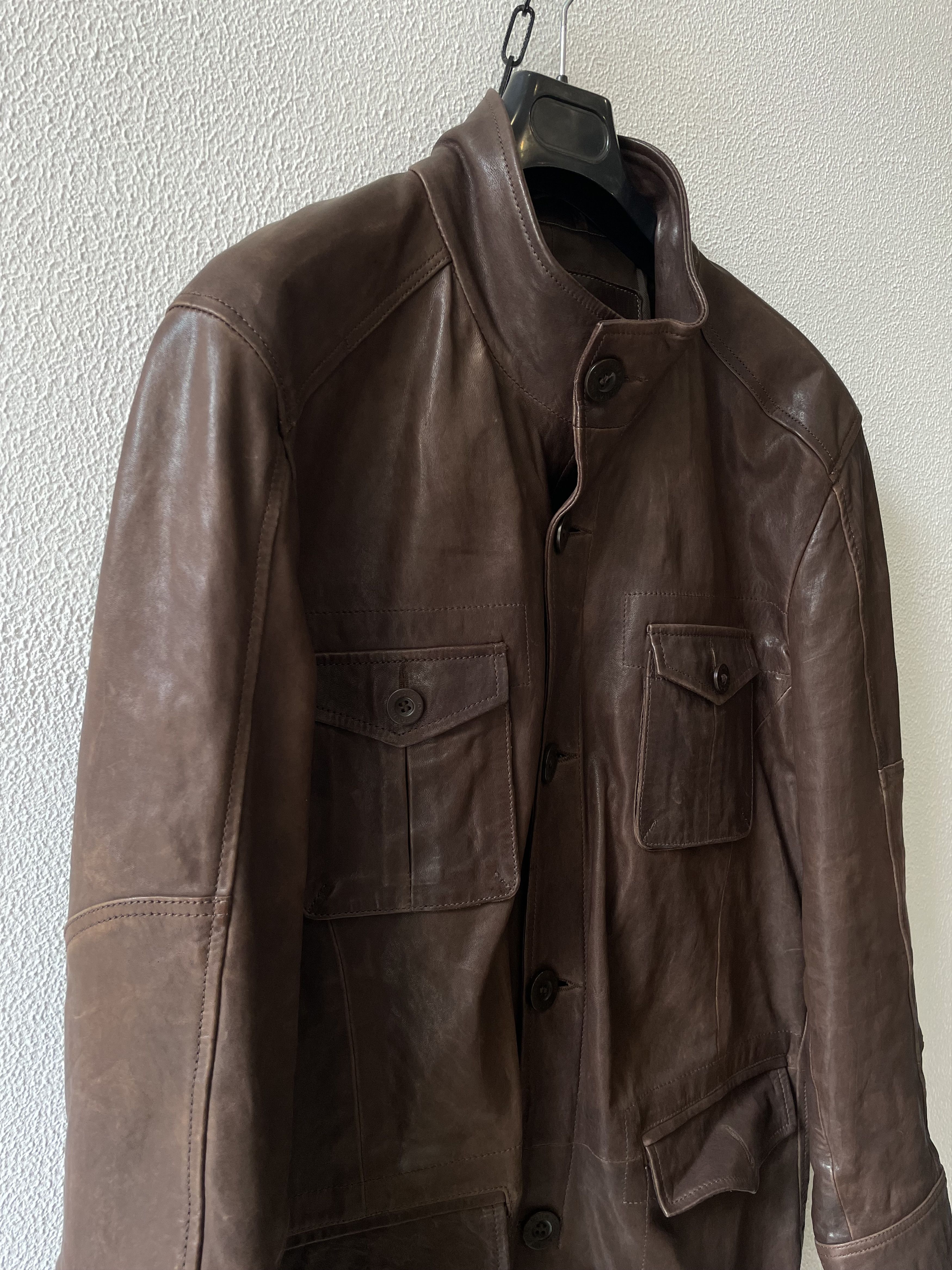 Designer × Vintage Rare Rocha John Rocha leather brown man Size US L / EU 52-54 / 3 - 2 Thumbnail
