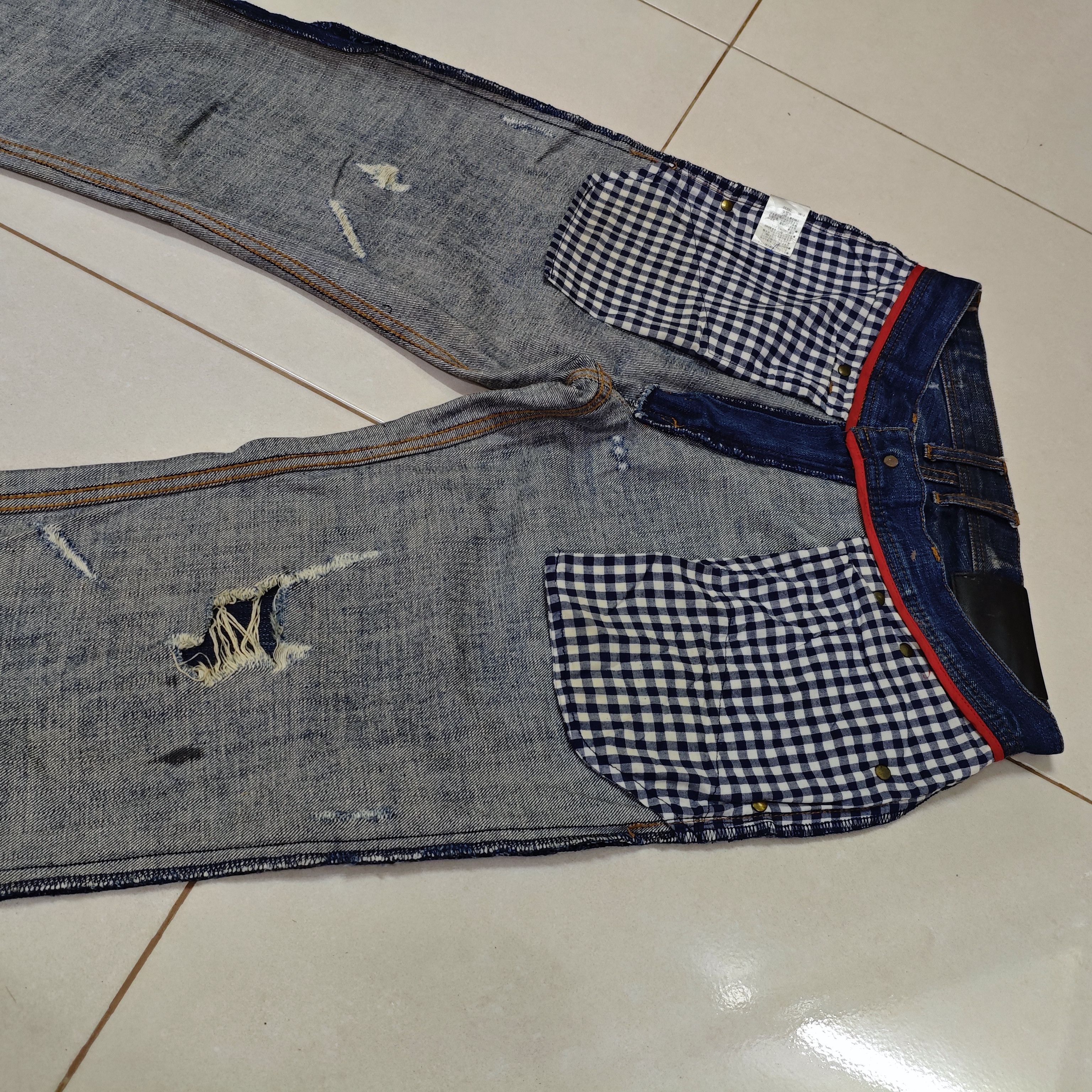 Matsuda MATSUDA MONSIEUR NICOLE Distressed Paint Splatter Jeans Size US 30 / EU 46 - 9 Thumbnail