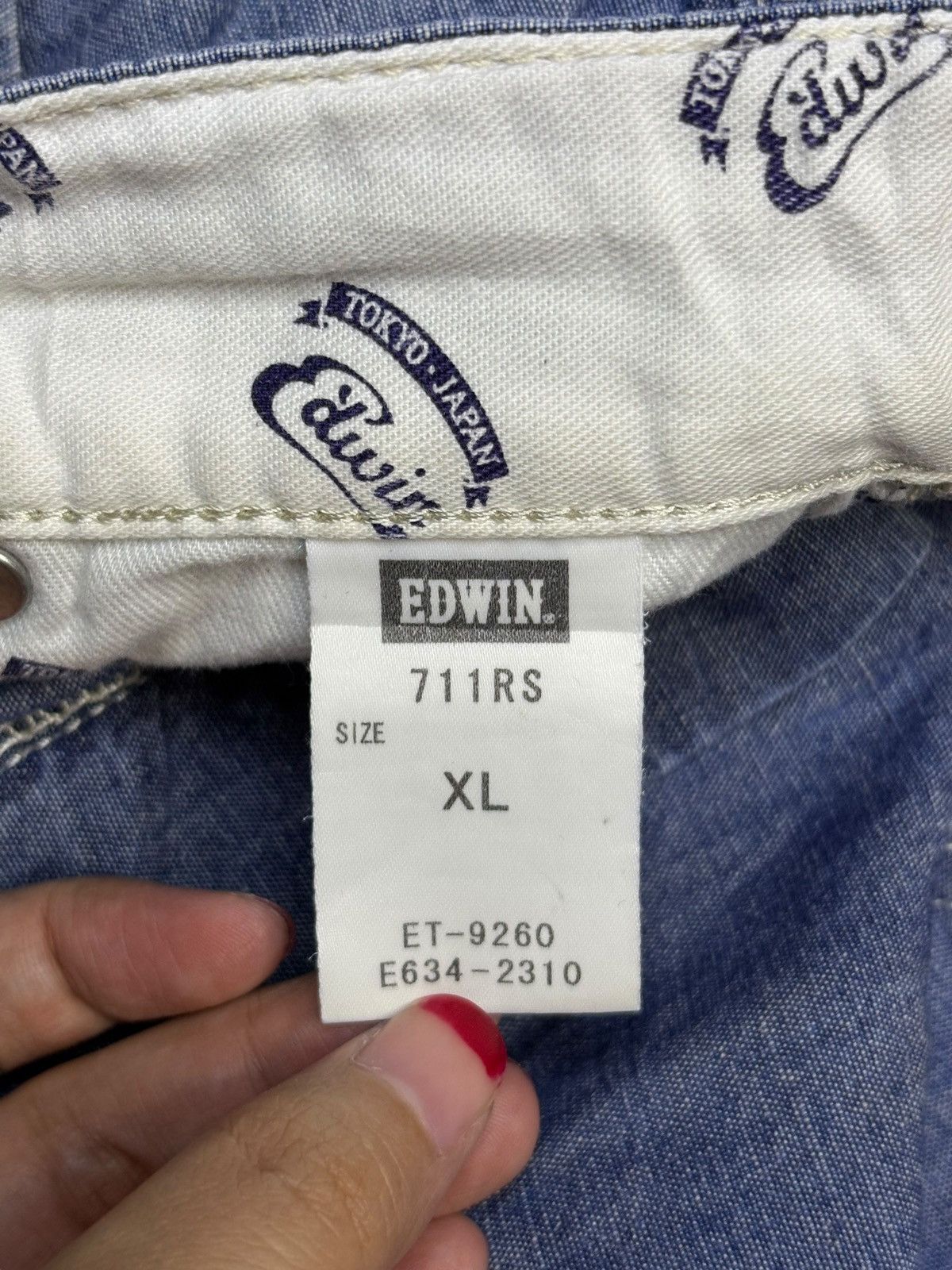 Edwin × Japanese Brand Vintage Edwin Blue Wash Sweats Style Baggy Denim Pants Size US 36 / EU 52 - 11 Thumbnail