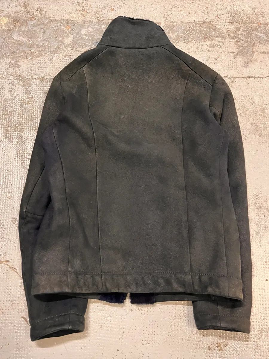 Emporio Armani 2010s Emporio Armani Black Shearling Avanat-Garde Leather Jacket Size US M / EU 48-50 / 2 - 7 Thumbnail