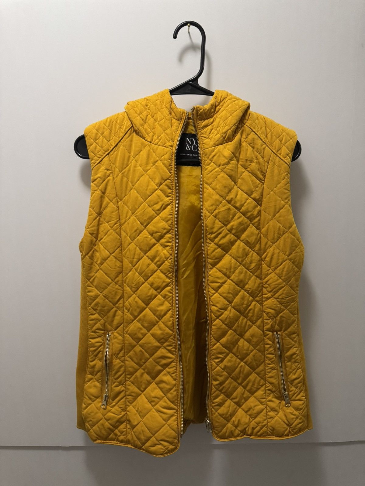 Other New York & Company Woman’s Mustard Quilted Vest Size M / US 6-8 / IT 42-44 - 1 Thumbnail