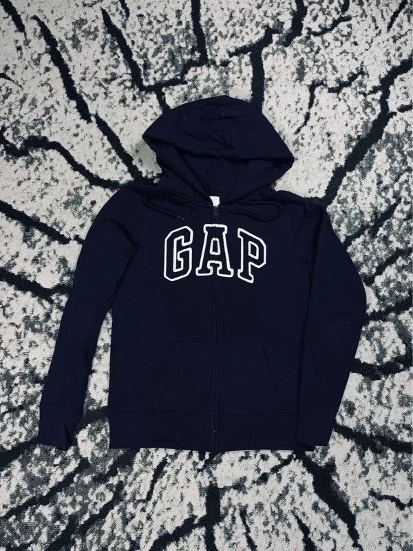 Gap Gap Navy Logo Zip Hoodie Size S / US 4 / IT 40 - 1 Thumbnail