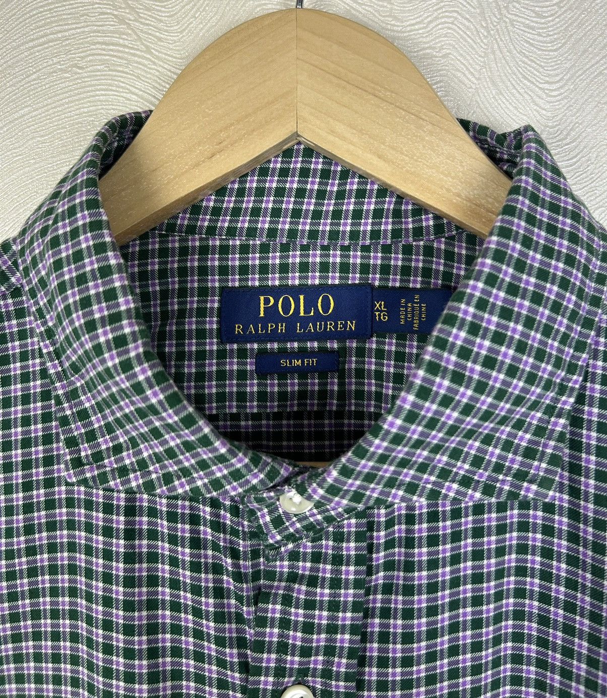 Polo Ralph Lauren Polo Ralph Lauren Green Check Slim Fit Shirt Sz XL Size US XL / EU 56 / 4 - 5 Thumbnail