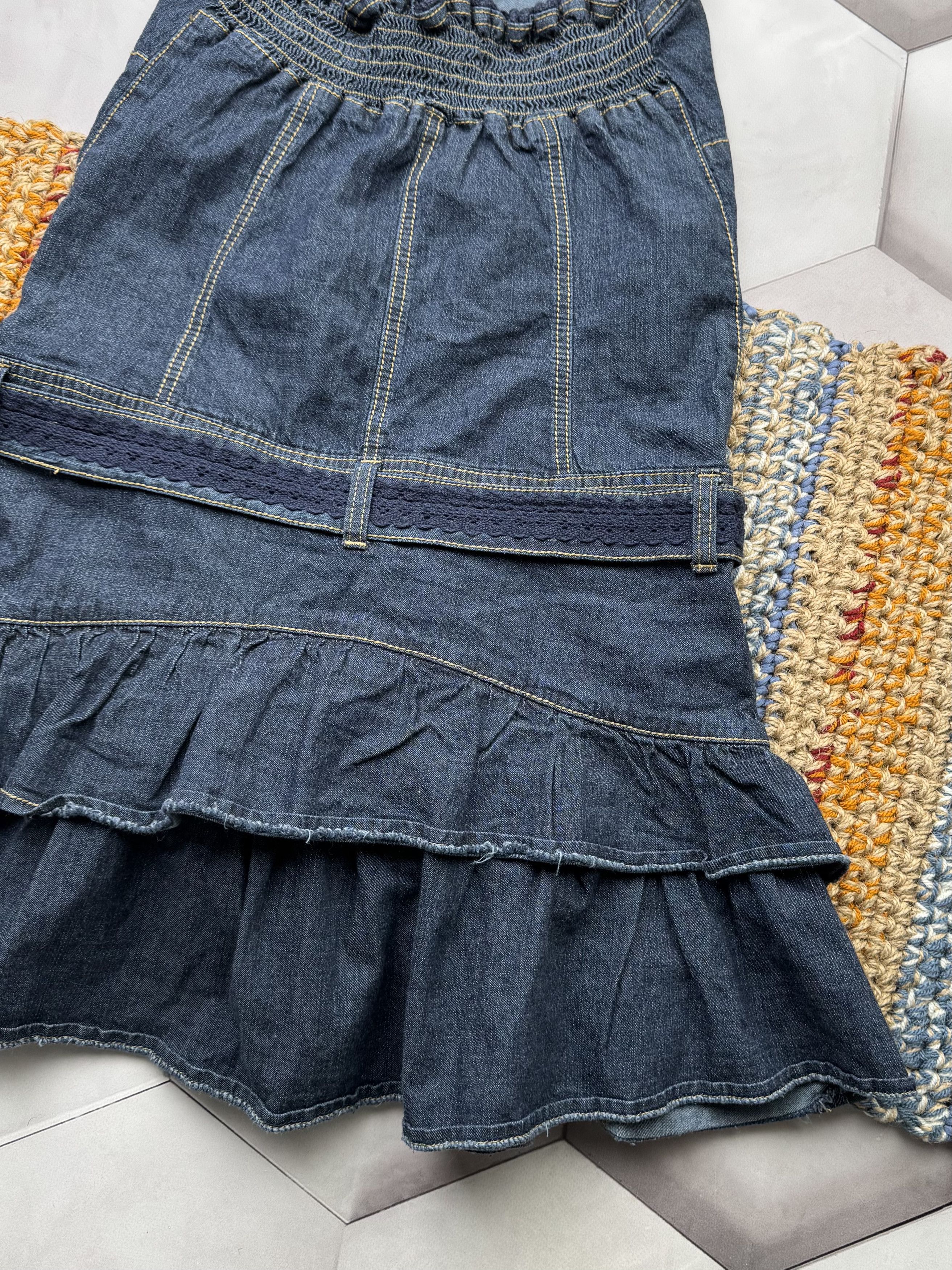 Vintage Vintage Mini Denim Dress Size S / US 4 / IT 40 - 8 Thumbnail