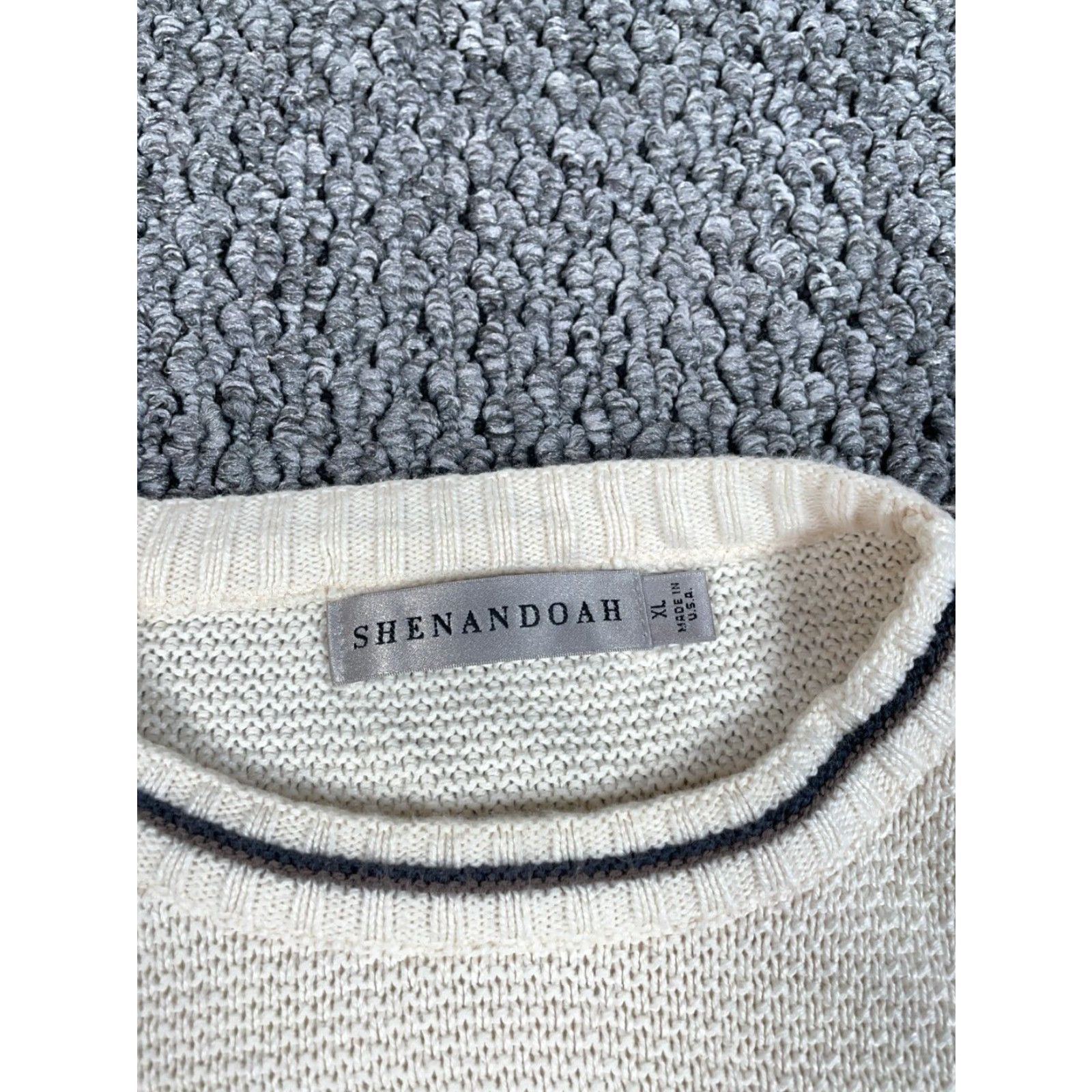 Vintage VINTAGE Shenandoah Embroidered Golf Sweater Adult XL Ivory Chunky Knit Cotton Size US XL / EU 56 / 4 - 3 Thumbnail
