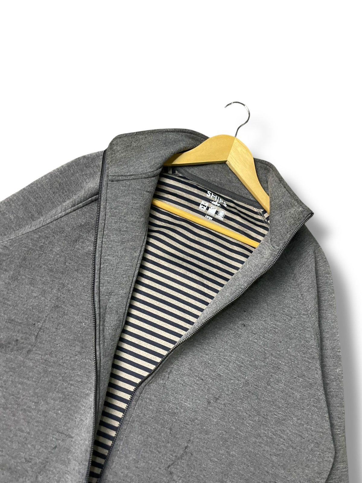 Japanese Brand × SHIPS × Vintage SHIPS Japanese Brand Poly Knit Zipper Jacket (71) Size US L / EU 52-54 / 3 - 8 Thumbnail