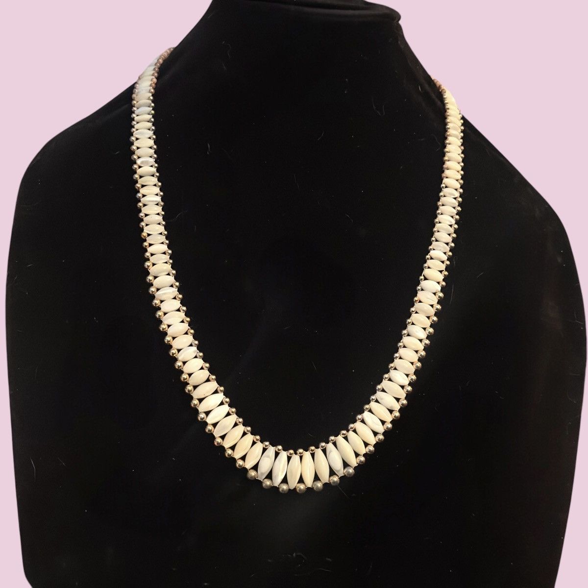 Vintage Vintage mother of pearl ladder chain necklace Size ONE SIZE - 1 Thumbnail
