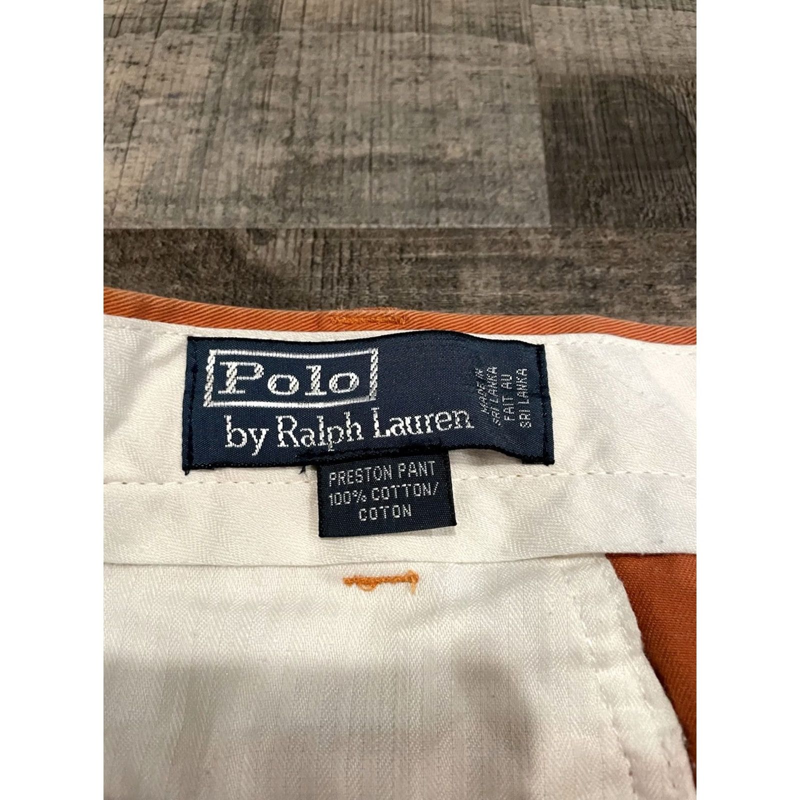 Polo Ralph Lauren VINTAGE Polo Ralph Lauren Preston Chino Pant Pink Mens 36x32 Regular Twill Cotton Straight Front Size US M / EU 48-50 / 2 - 5 Thumbnail