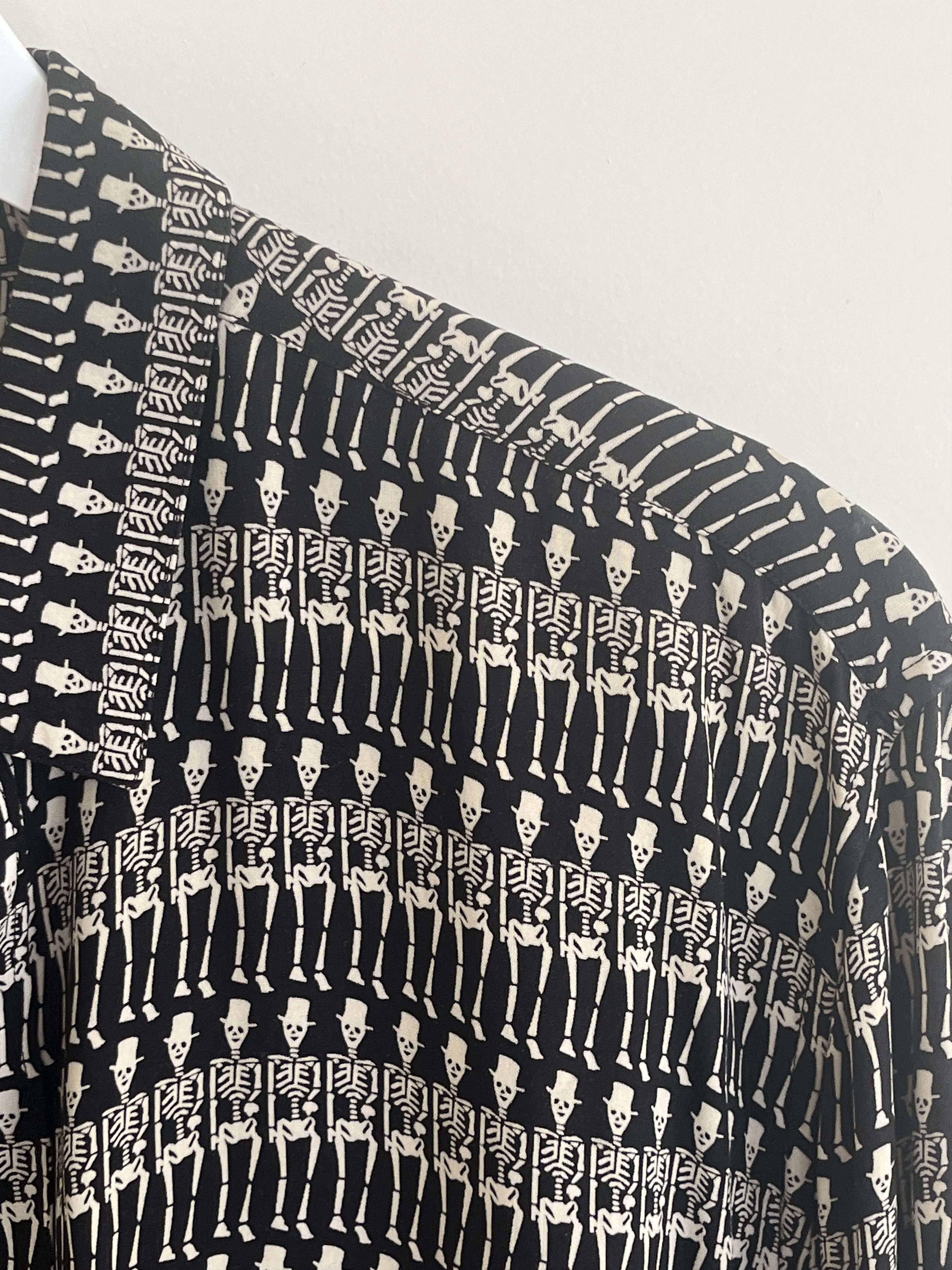 Saint Laurent Paris FW16 skeleton black shirt Size US M / EU 48-50 / 2 - 4 Thumbnail
