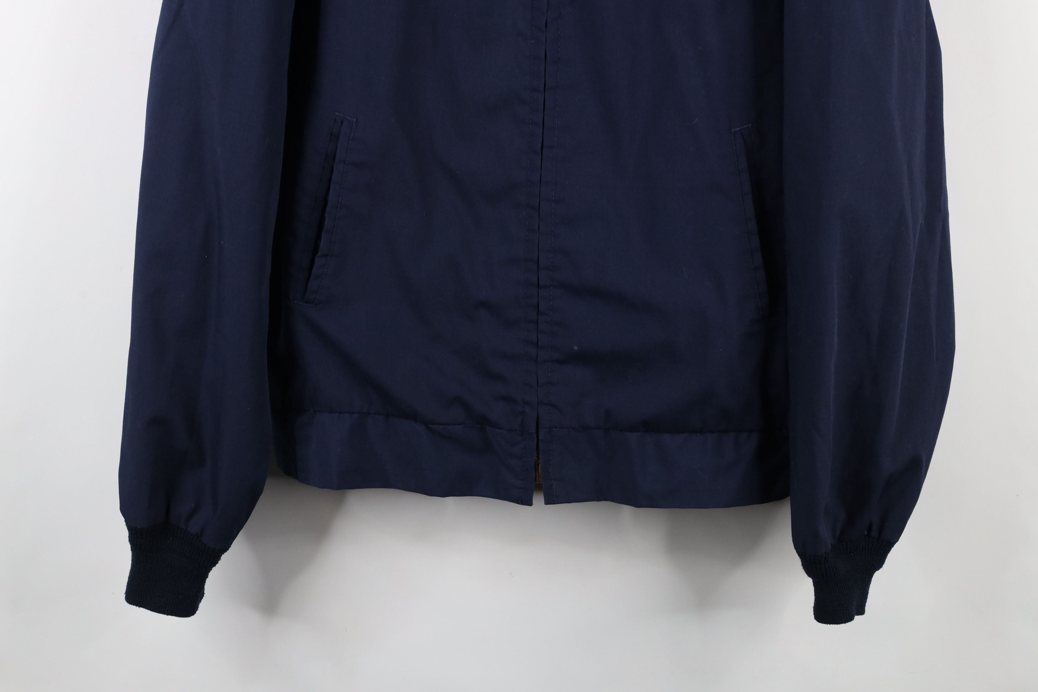 Vintage Vintage 70s Streetwear Flannel Lined Bomber Jacket Blue USA Size US L / EU 52-54 / 3 - 3 Thumbnail