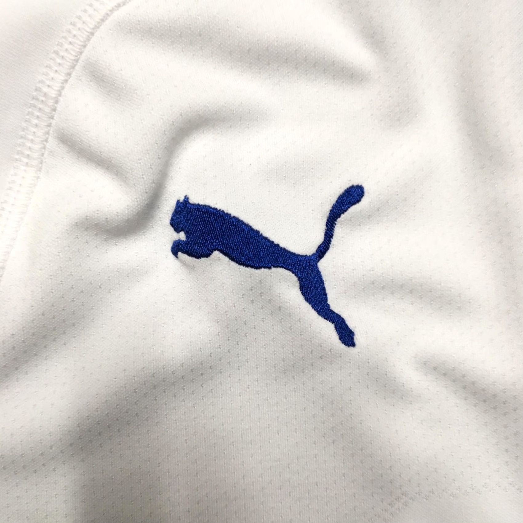 Puma Italy National Team Shirt Mens Small White Puma DryCell Soccer Jersey FIGC Euro White Crew Neck Short Sleeve Polyester Spandex Vintage: No Mens Size US S / EU 44-46 / 1 - 6 Thumbnail