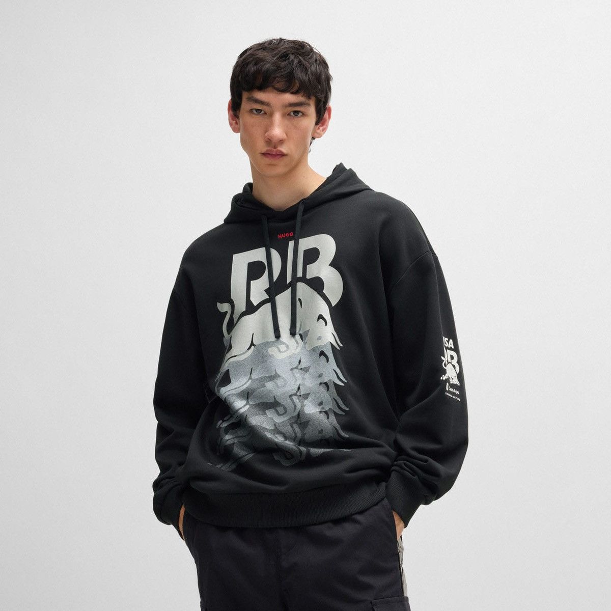 Hugo HUGO Red Bull Racing Oversized Hoodie Black F1 Visa Cash App Size US M / EU 48-50 / 2 - 1 Thumbnail