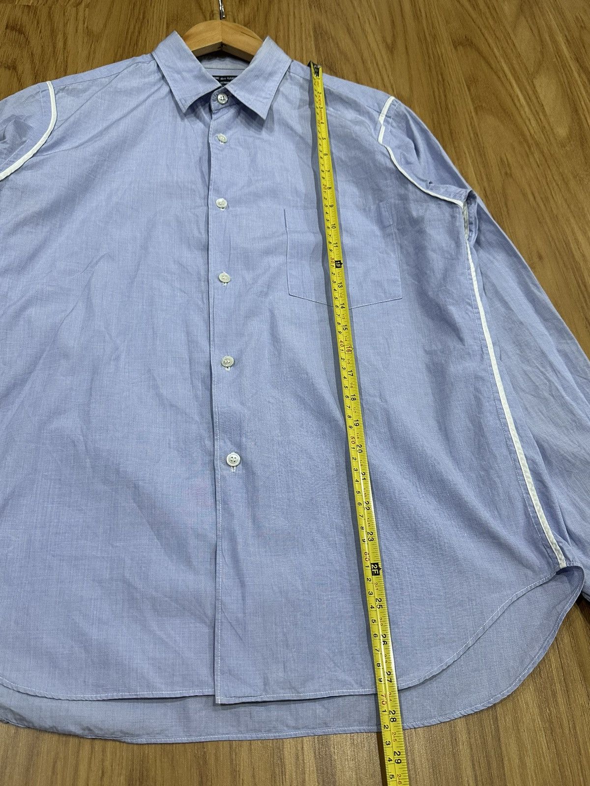Comme des Garcons Cdg Homme White Lining L/S Shirt Size US M / EU 48-50 / 2 - 10 Thumbnail