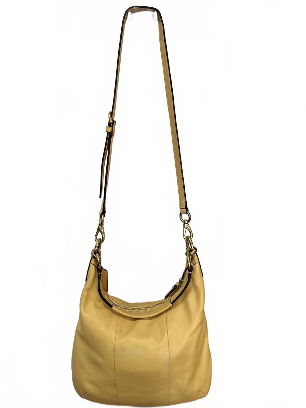 Coach Coach Yellow Leather Shoulder Bag Size ONE SIZE - 4 Thumbnail