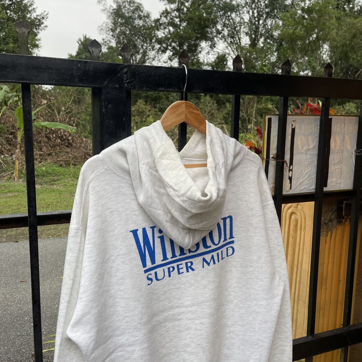 Vintage 🔥Vintage 90s Winston Mild Big Logo Pullover Boxy Hoodie Size US M / EU 48-50 / 2 - 2 Thumbnail