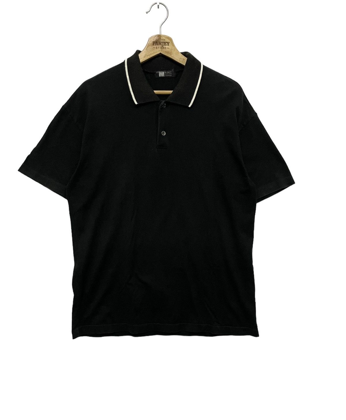 Vintage Issey Miyake Polo Shirt Black