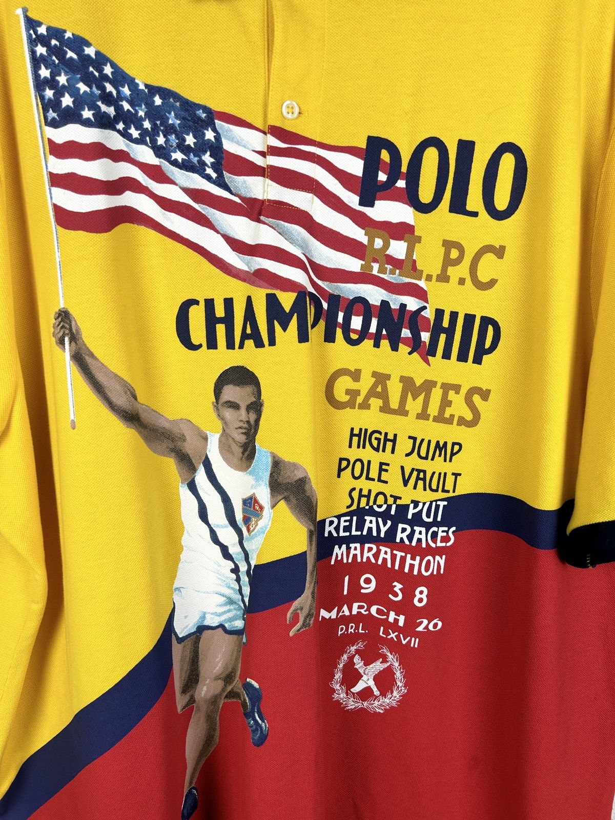 Ralph Lauren Poll By Ralph Lauren Championship USA Olympics AOP Polo XXL Size US XXL / EU 58 / 5 - 2 Thumbnail