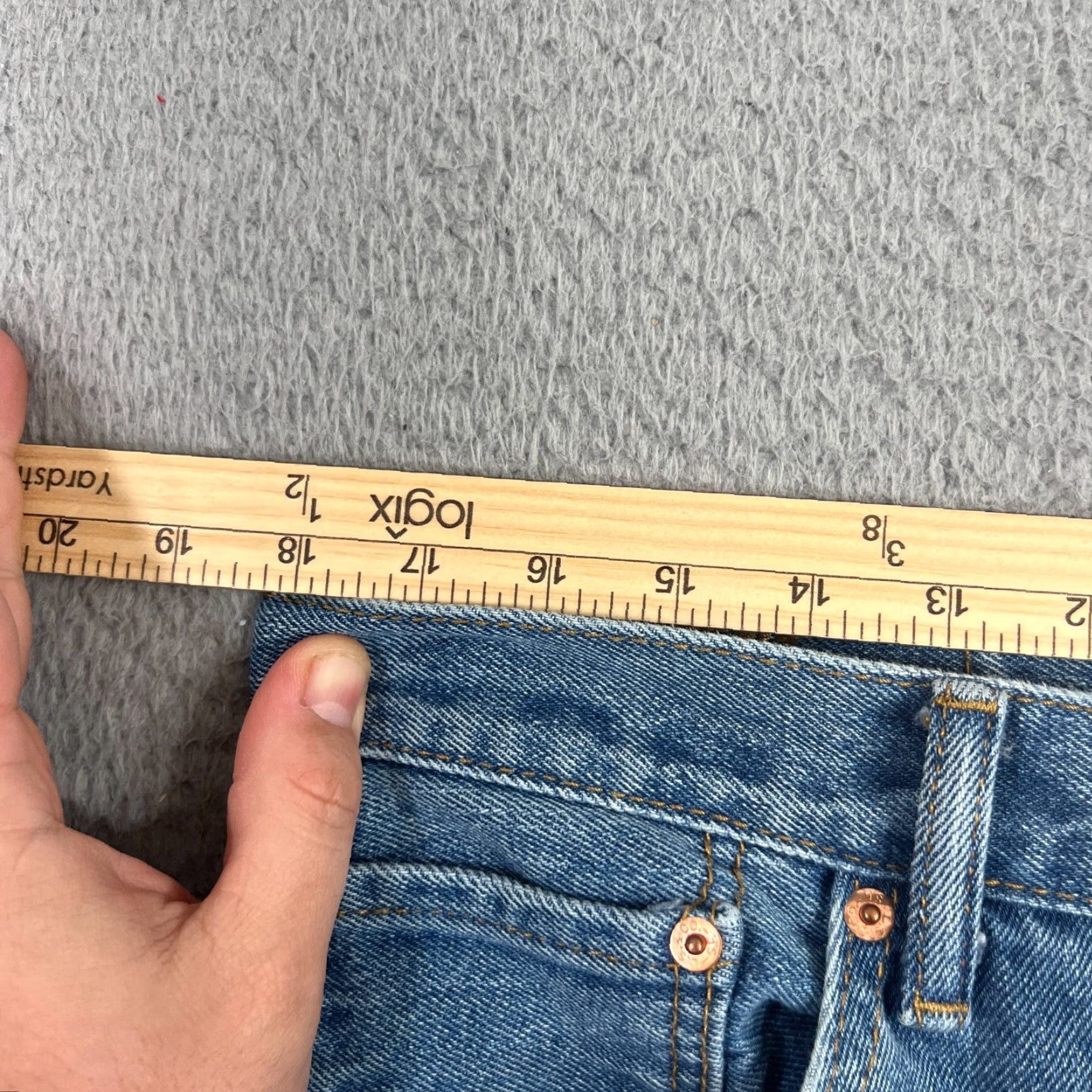 Levi's Levi's 505 Jeans 36x32 Blue Straight Classic Men's Denim Pants Size US 36 / EU 52 - 4 Thumbnail