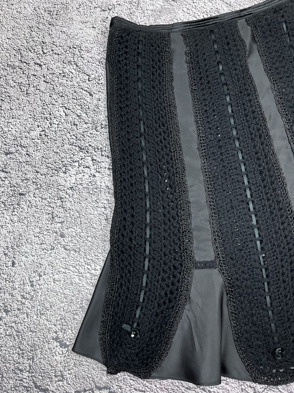 Japanese Brand Vintage Gothic Handmade Maxi Skirt knit web mesh Size 32" / US 10 / IT 46 - 2 Thumbnail