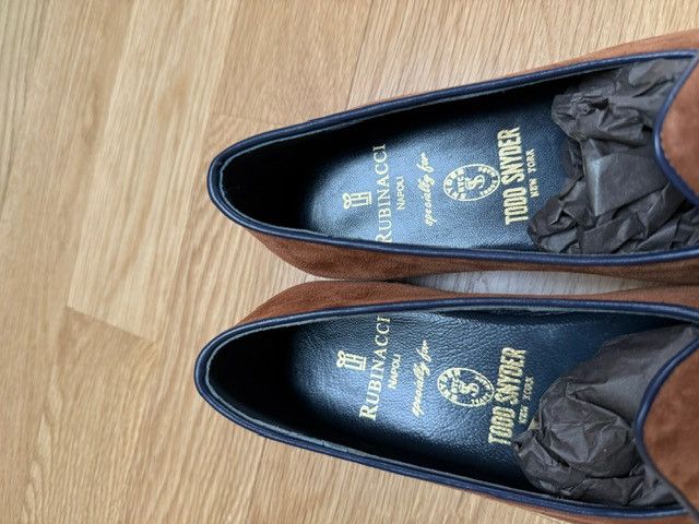 Rubinacci Todd Snyder x Rubinacci Suede Marphy Loafer – Size 9 (New) Size US 9 / EU 42 - 3 Thumbnail