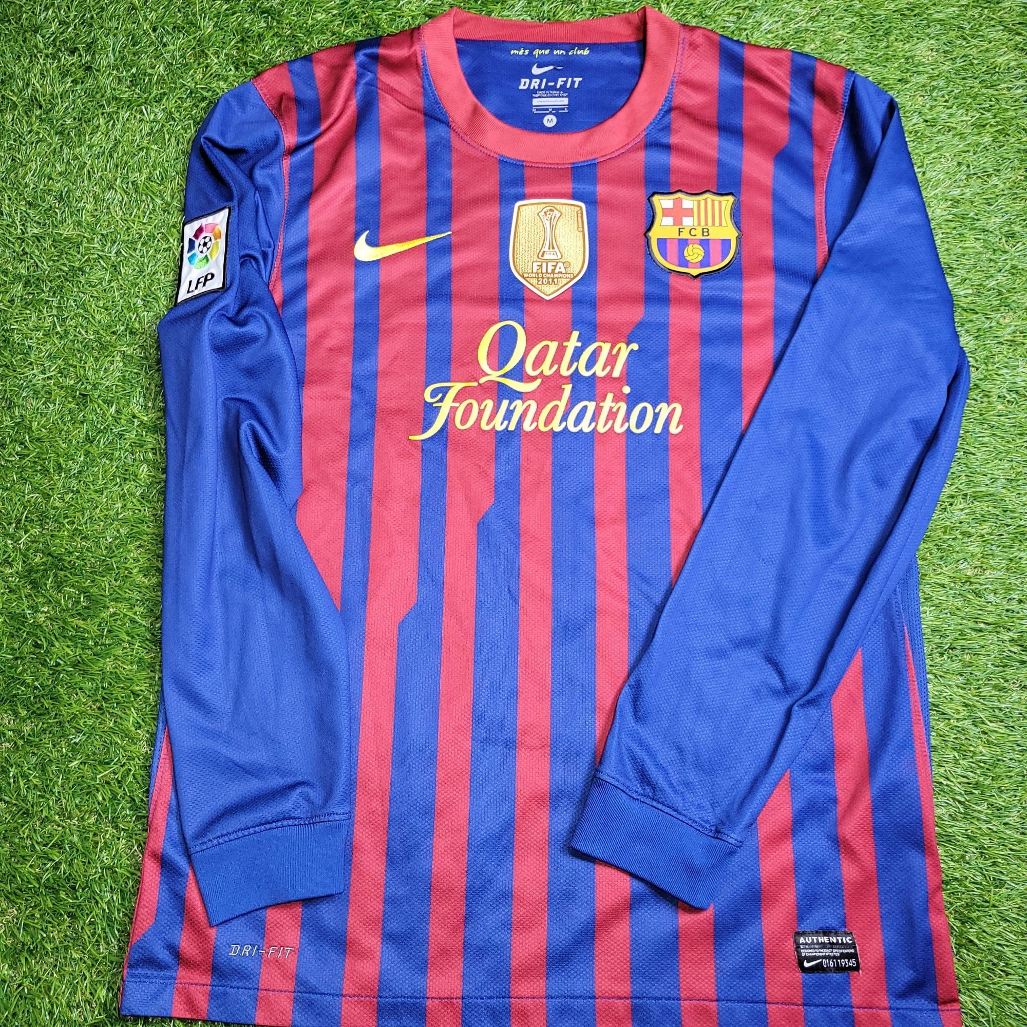 Nike Messi Barcelona 2011 2012 Long Sleeve Soccer Jersey Shirt M Size US M / EU 48-50 / 2 - 2 Thumbnail