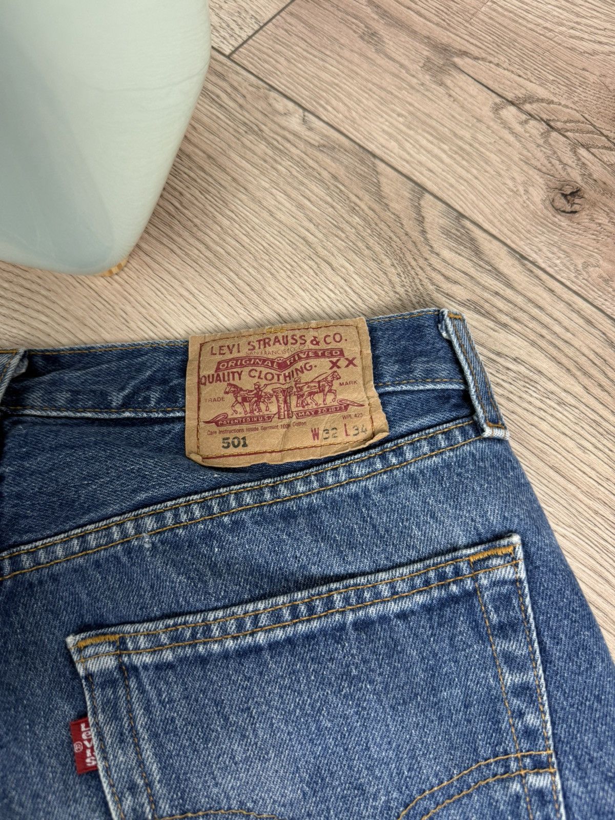 Vintage Levis 501 Faded Original Fit USA Denim Jeans Size US 32 / EU 48 - 10 Thumbnail