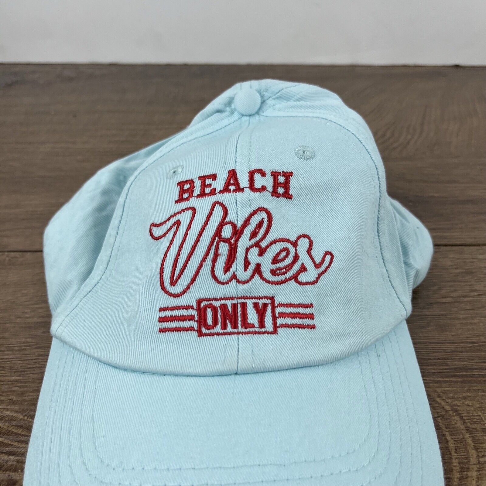 Other Beach Vibes Only Hat Beach Vibes Teal Blue Adjustable Hat Te Size ONE SIZE - 6 Thumbnail
