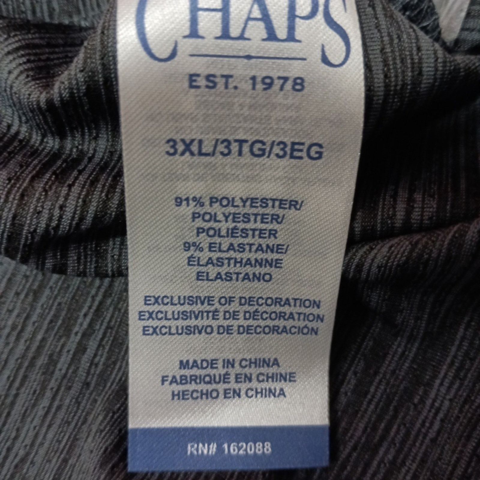 Chaps Chaps Golf Core Polo Shirt Mens 3XL Black Onyx 4-Way Stretch Size US XXL / EU 58 / 5 - 7 Thumbnail