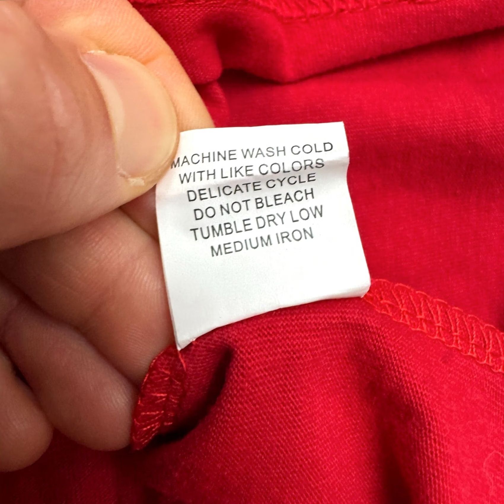 Vintage American Sweetheart Shirt Womens Large Red Cotton Blend Mock Neck Long Sleeve Casual Shirt Size L / US 10 / IT 46 - 6 Thumbnail