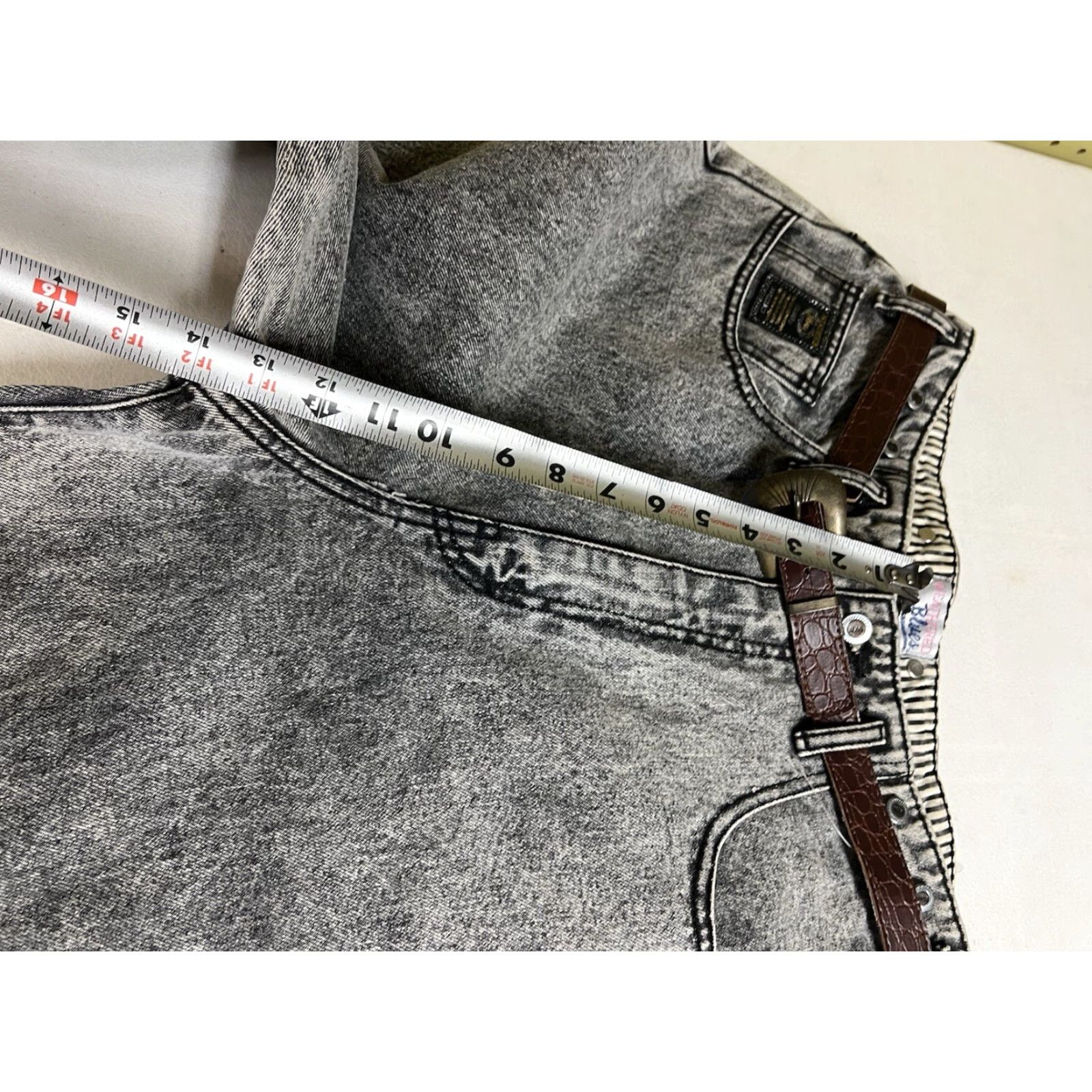 Vintage VINTAGE Weathered Blues Jeans Pants Denim Gray High Waist 80s Mom 17/18 Womens Jeans Size 38" / US 16 / IT 52 - 6 Thumbnail