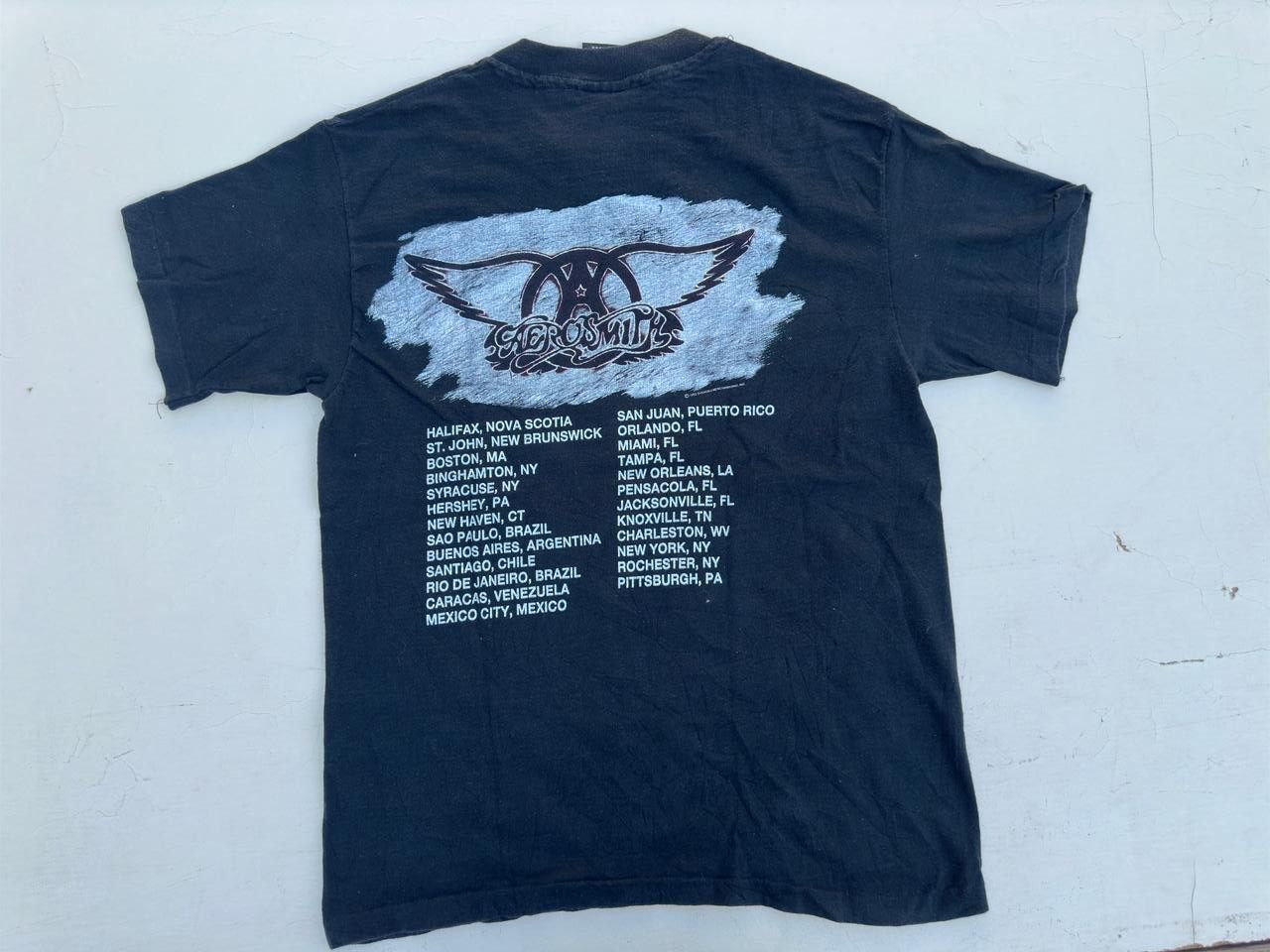 Giant Vintage 1993 Aerosmith " Get a Grip " Concert T shirt Size US L / EU 52-54 / 3 - 6 Thumbnail
