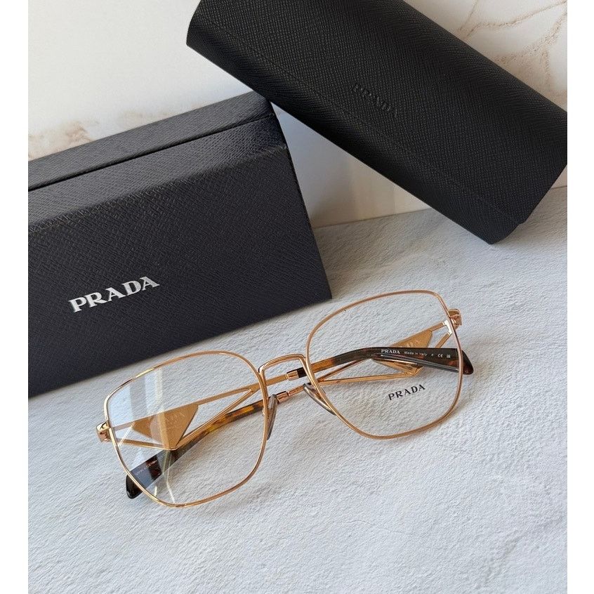 Prada NEW Prada PRA54VD Eyeglasses Frames in Rose Gold White Size ONE SIZE - 1 Thumbnail