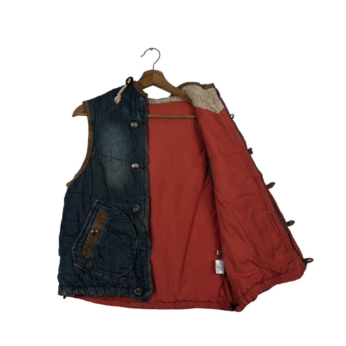 Hysteric Glamour 📌Vintage Biker Denim Vest Hoodie Multi Pocket Size US M / EU 48-50 / 2 - 13 Thumbnail