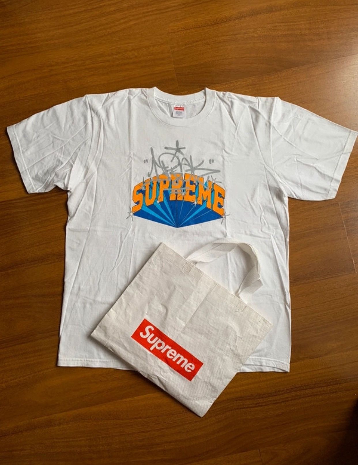 image of Supreme X Irak Arc T-Shirt in White, Men's (Size XL)