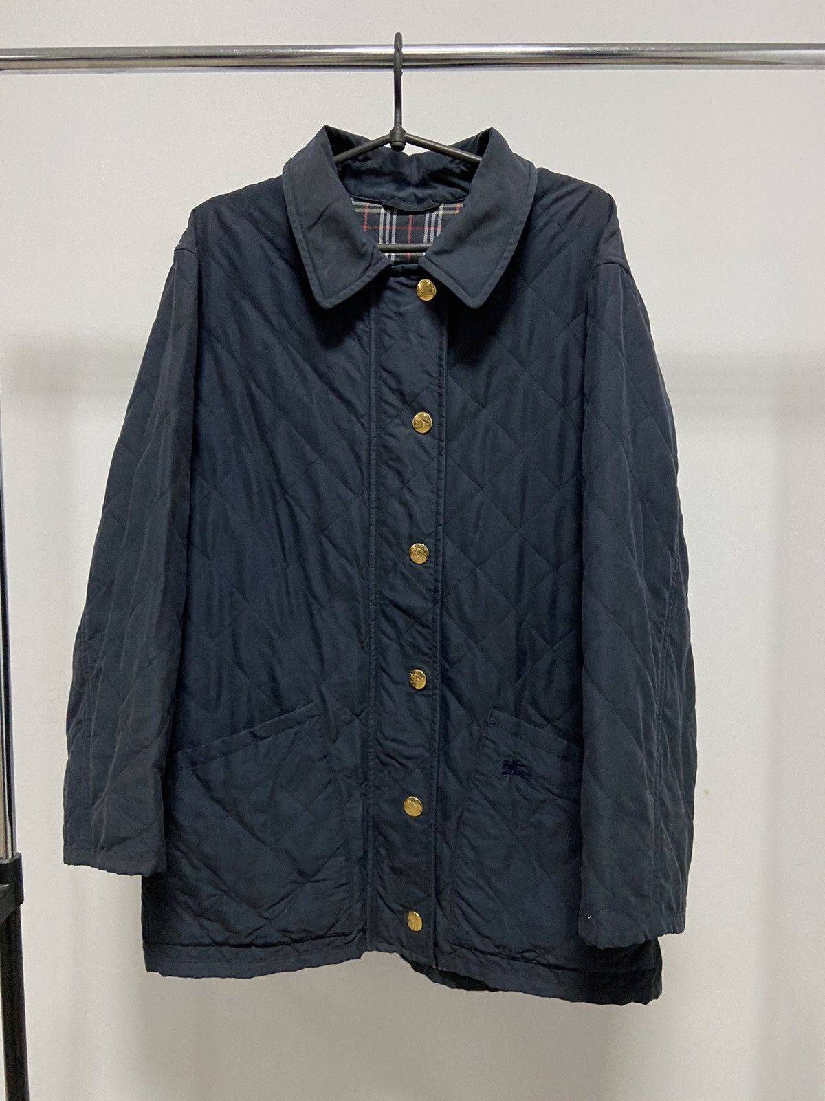 Burberry × Vintage Burberry 90s Vintage small Logo Jacket Nylon Quilted Size US L / EU 52-54 / 3 - 2 Thumbnail