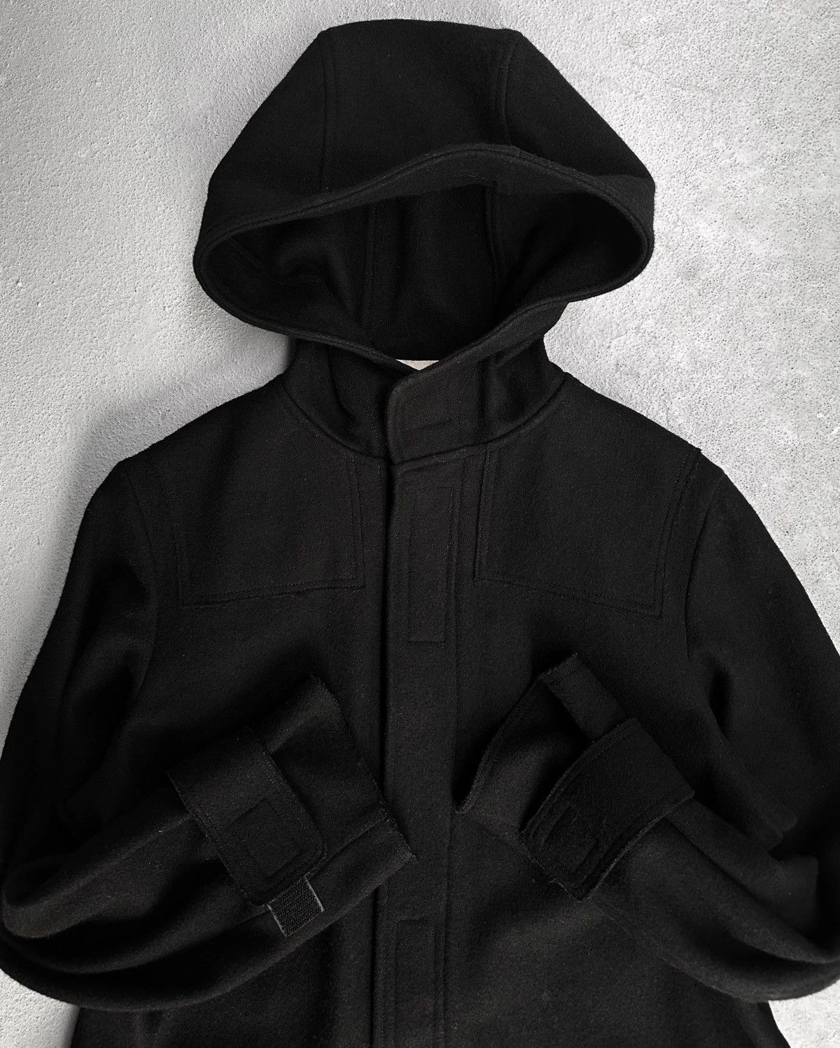 Beauty Beast Beauty:Beast AW98 Velcro Hooded Wool Coat Size US M / EU 48-50 / 2 - 3 Thumbnail