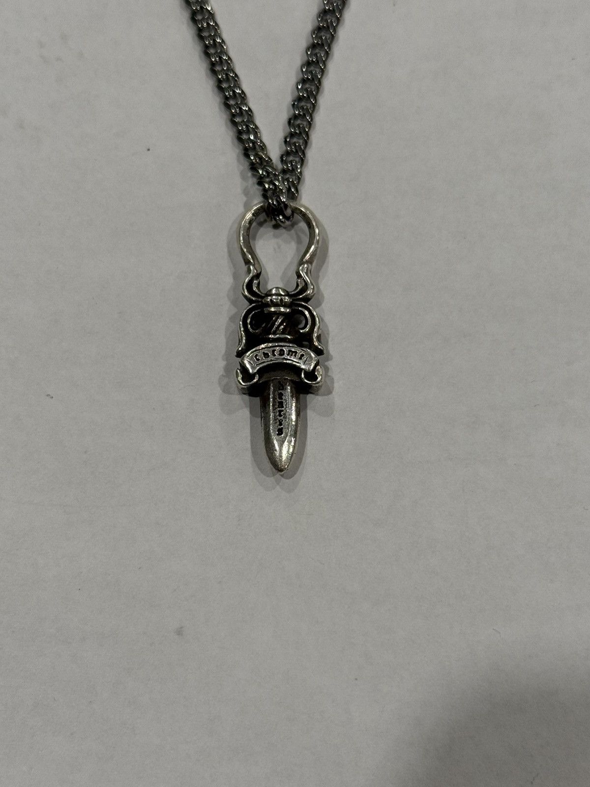 Chrome Hearts Chrome Hearts Dagger Pendant Silver Cuban Chain Necklace 925 Size ONE SIZE - 2 Thumbnail