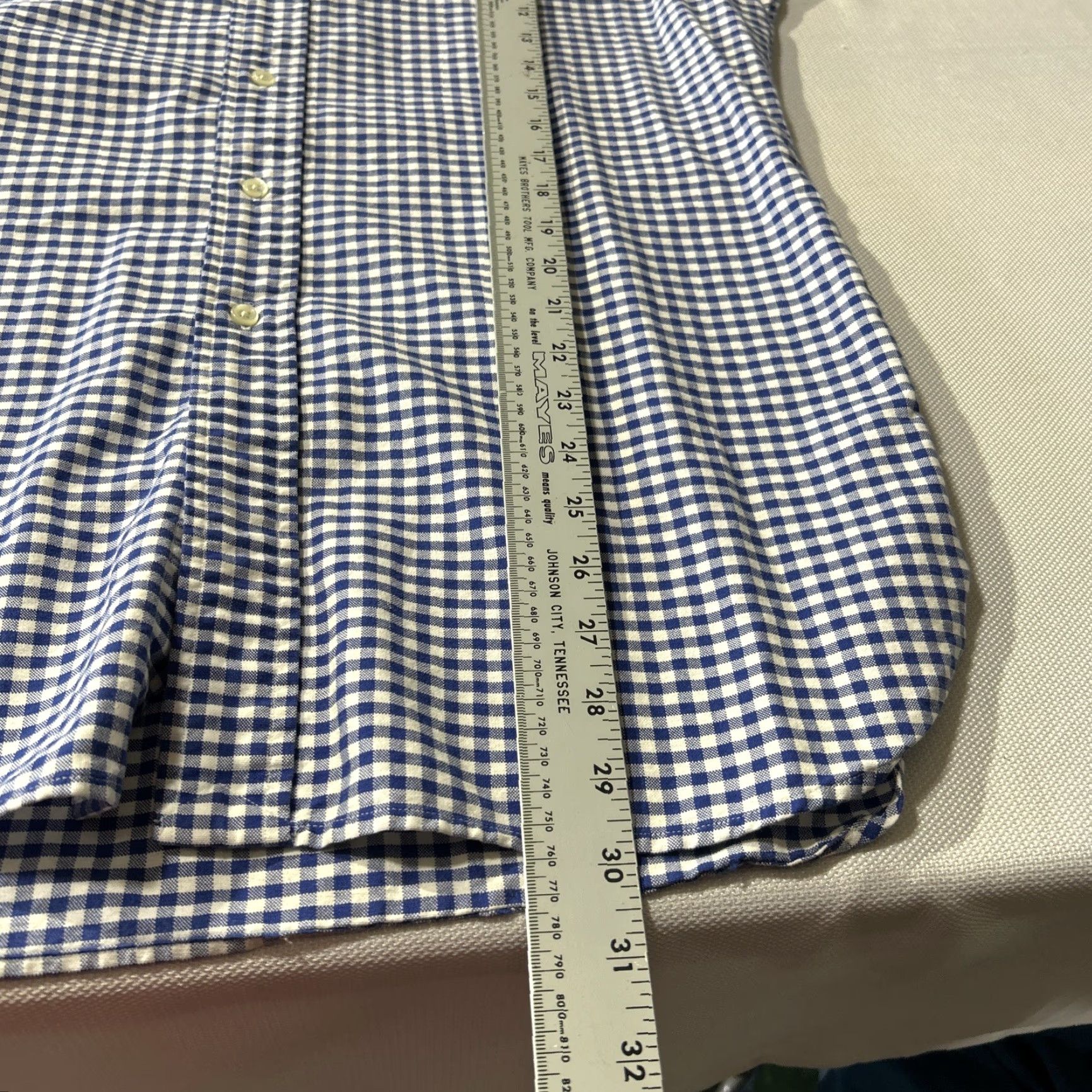 Polo Ralph Lauren Polo Ralph Lauren Shirt Mens M Blue Oxford Gingham Check Cotton Button-Up Button-Down Collar Embroidered Classic Fit Regular Short Sleeve? Size US M / EU 48-50 / 2 - 5 Thumbnail