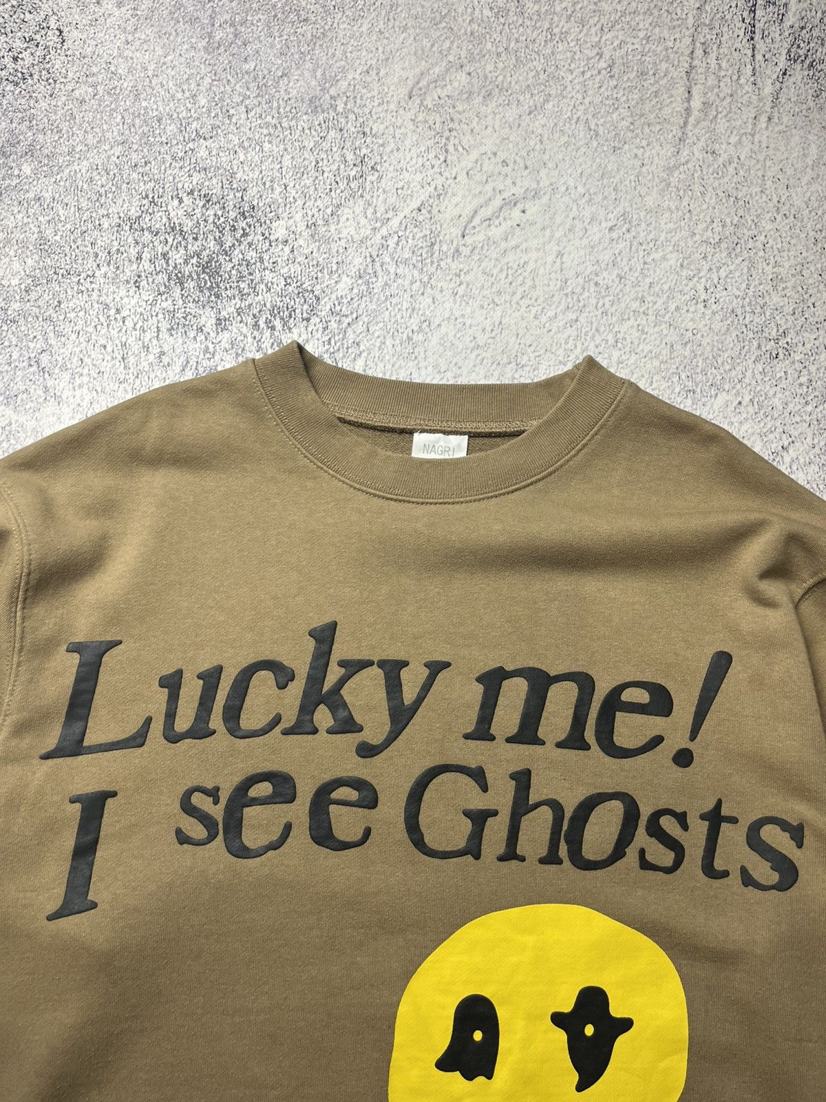 Rap Tees Lucky Me I See Ghosts Smiley Face Rap Hip Hop Sweatshirt Size US M / EU 48-50 / 2 - 8 Thumbnail